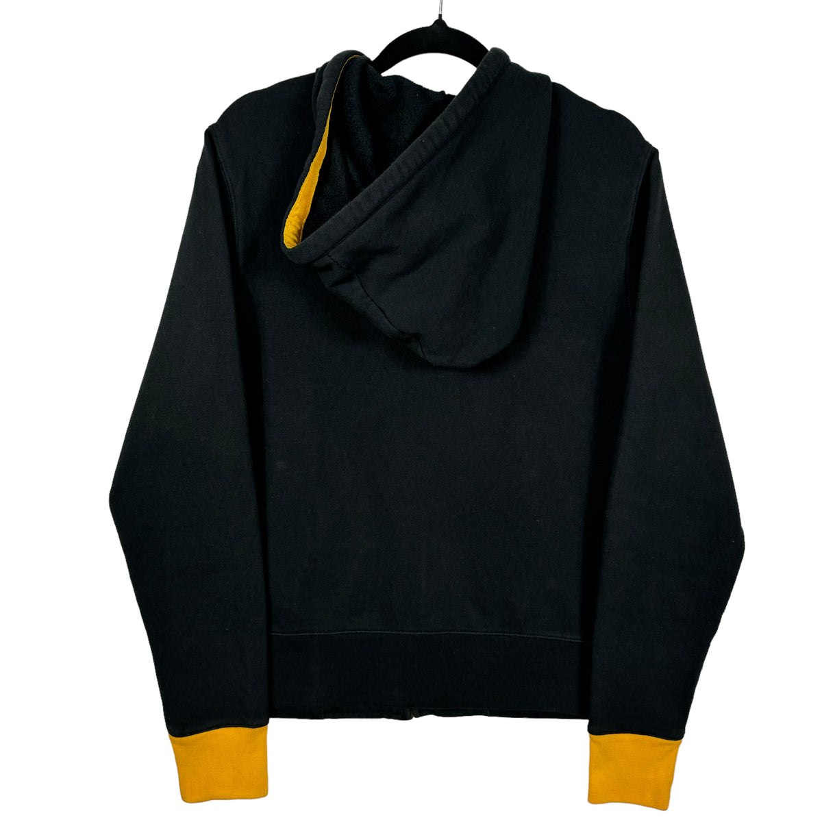 NFL Team Apparel Womens Black Pittsburg Steelers Full Zip Hoodie Size M