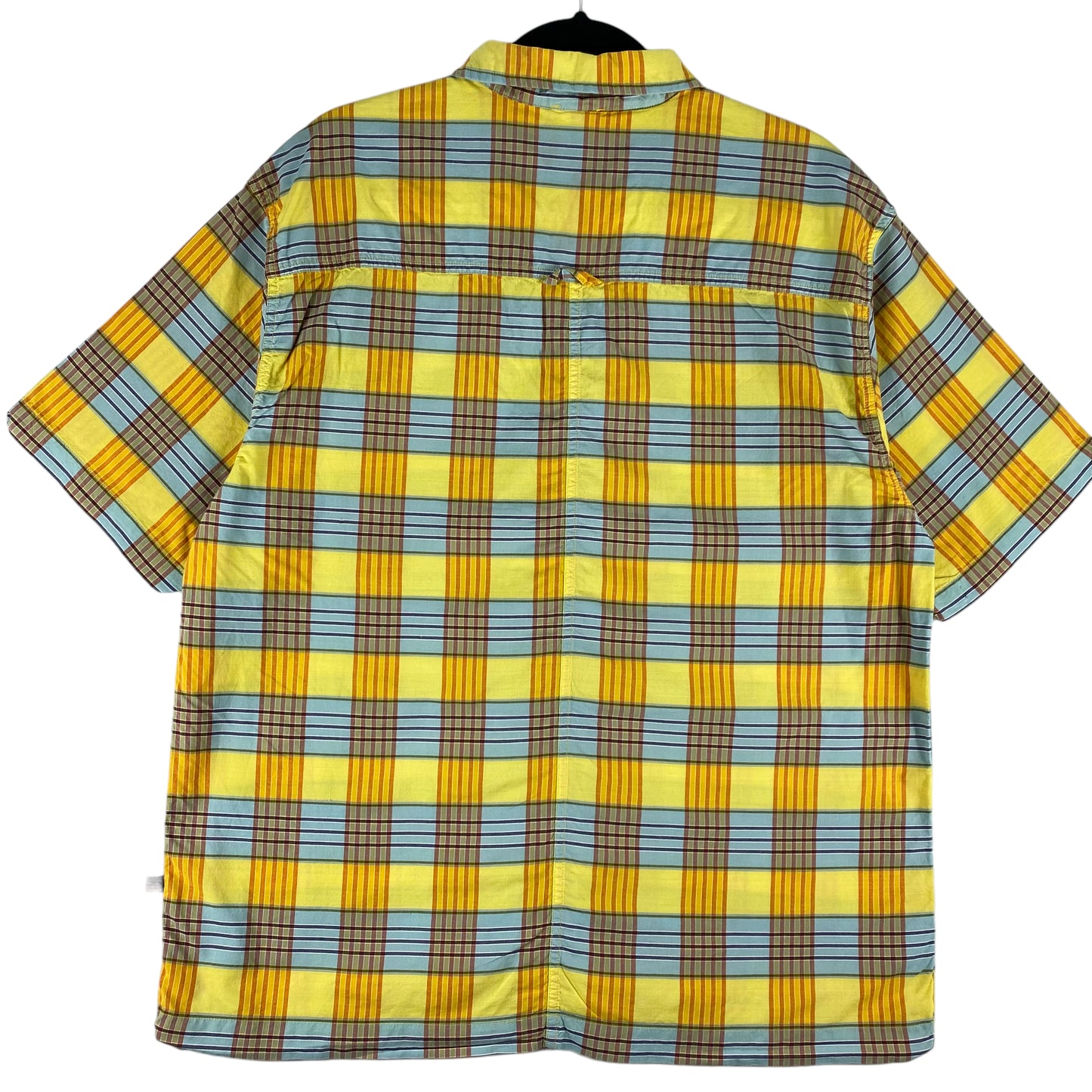 The North Face A5 Series Yellow & Blue Checkered Button Shirt Size L