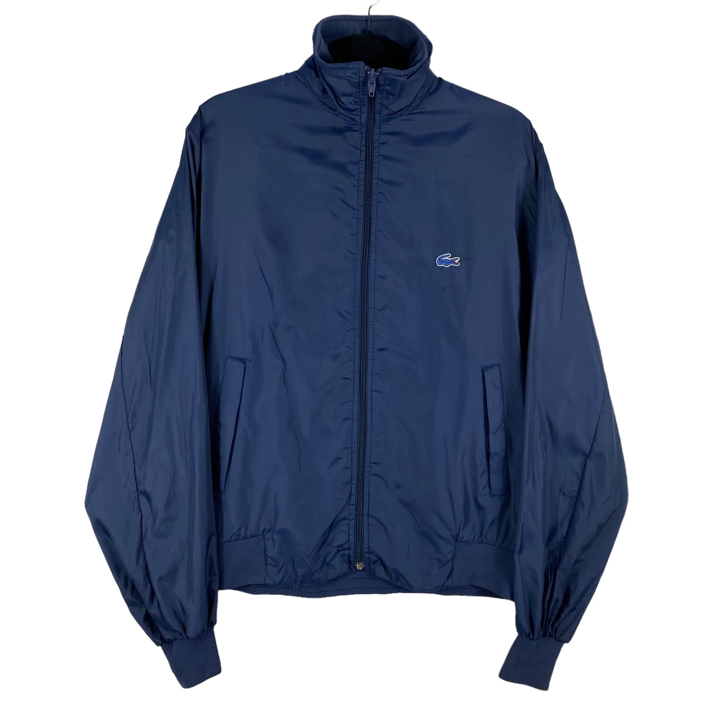Vintage Izod Lacoste 80's Dark Blue Light Full Zip Spray Jacket Size M