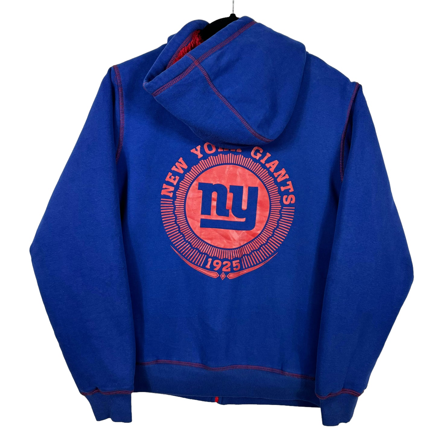 NFL Pro Line New York Giants Blue Heavy Fleece Insulated Hoodie Size M