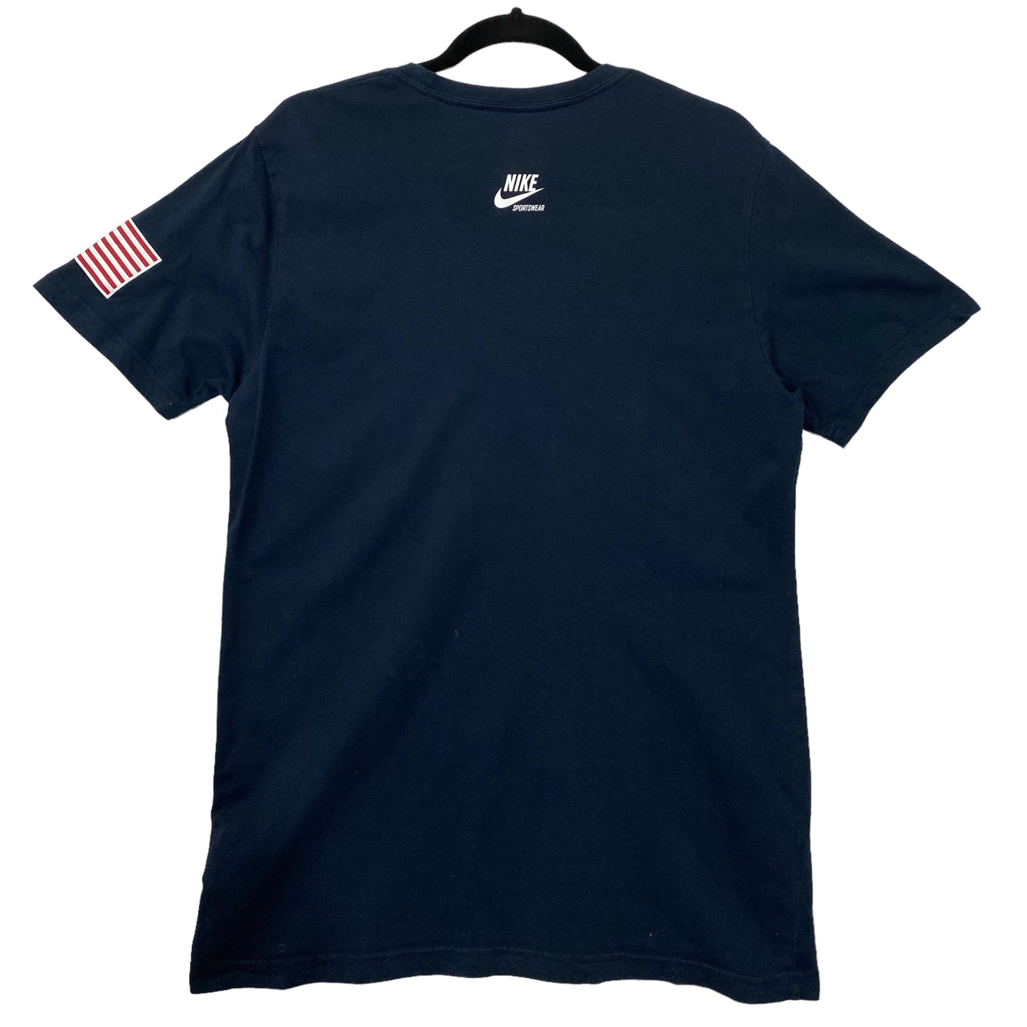 Nike Dark Blue Slim Fit USA Cotton Tee Shirt Size L