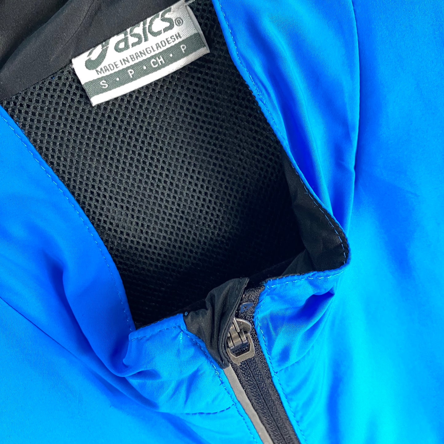 Asics Blue & Black Light Full Zip Running Vest Size S