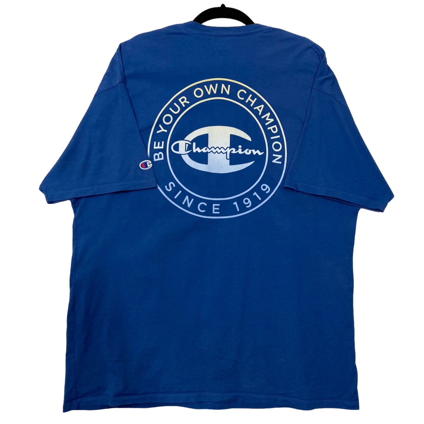 Champion Blue Back Graphic Cotton Tee Shirt Size XL