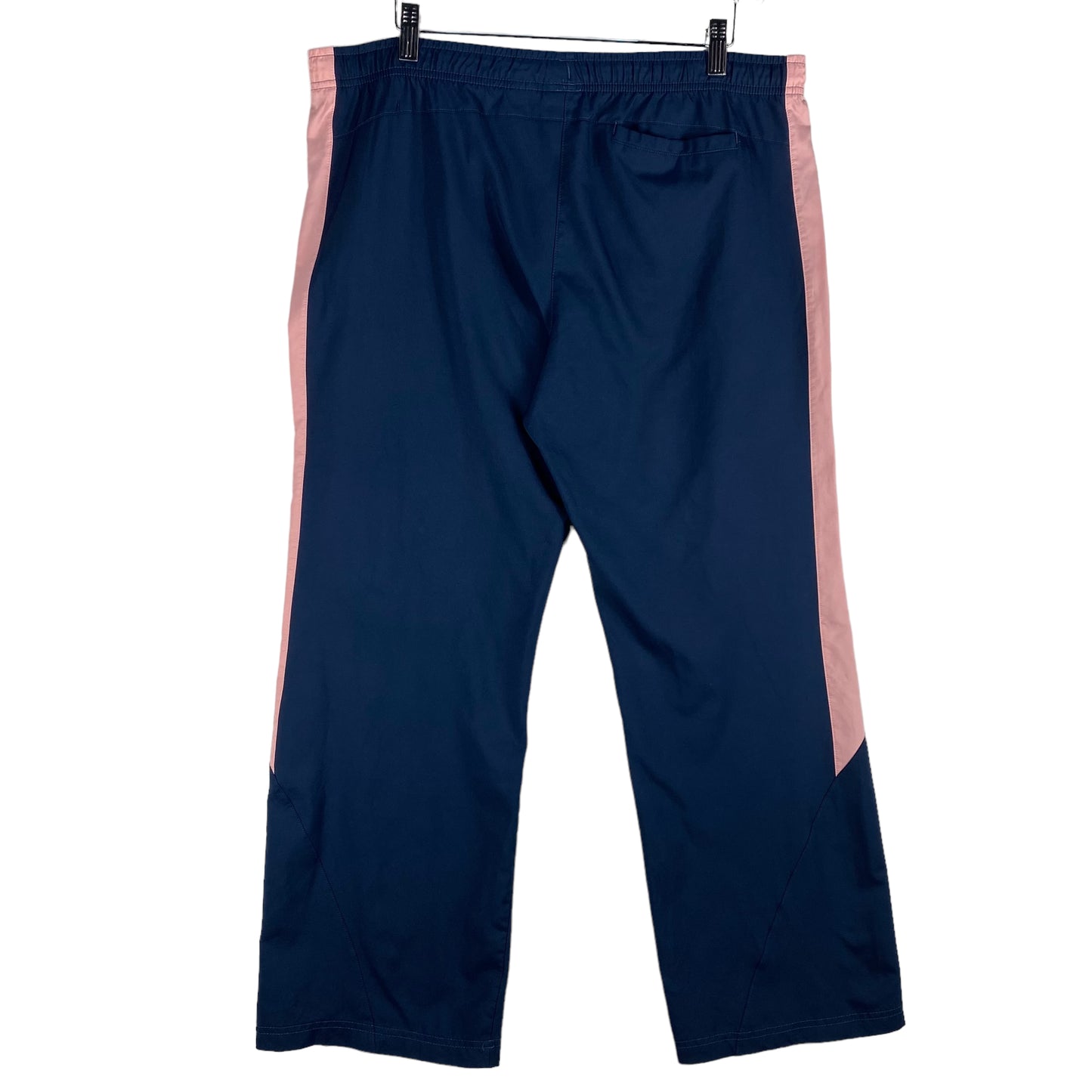 Reebok Womens Dark Blue & Pink Lightweight Track Pant Bottoms Size M