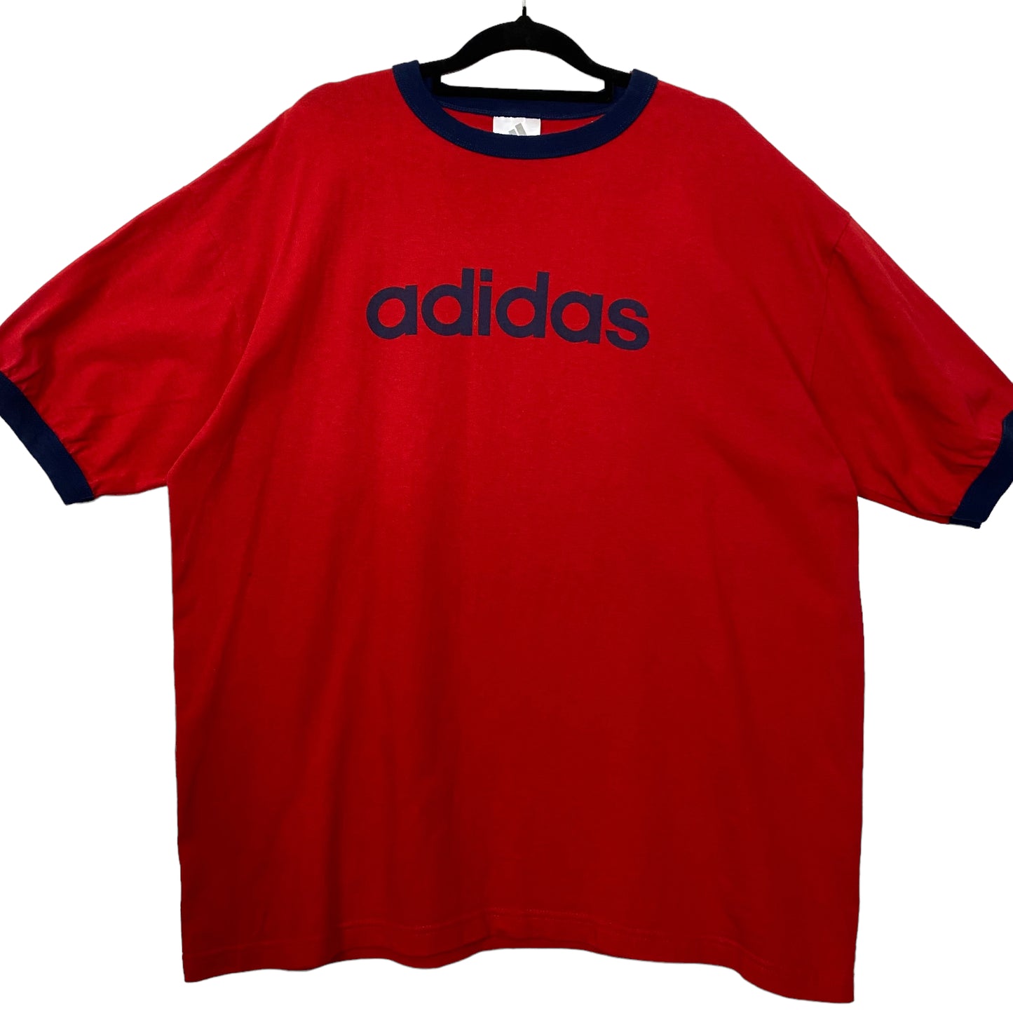 Vintage Adidas 2000's Red Cotton Tee Shirt Size L
