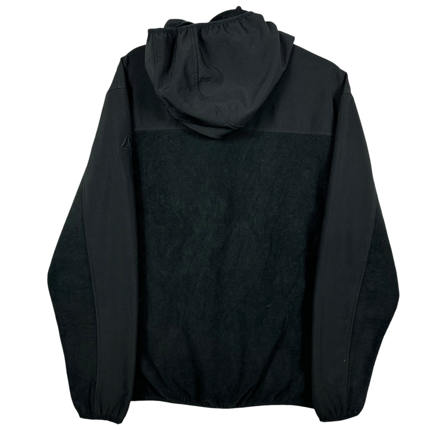 Reebok Black Fleece Hybrid Hooded Zip Jumper Size XL