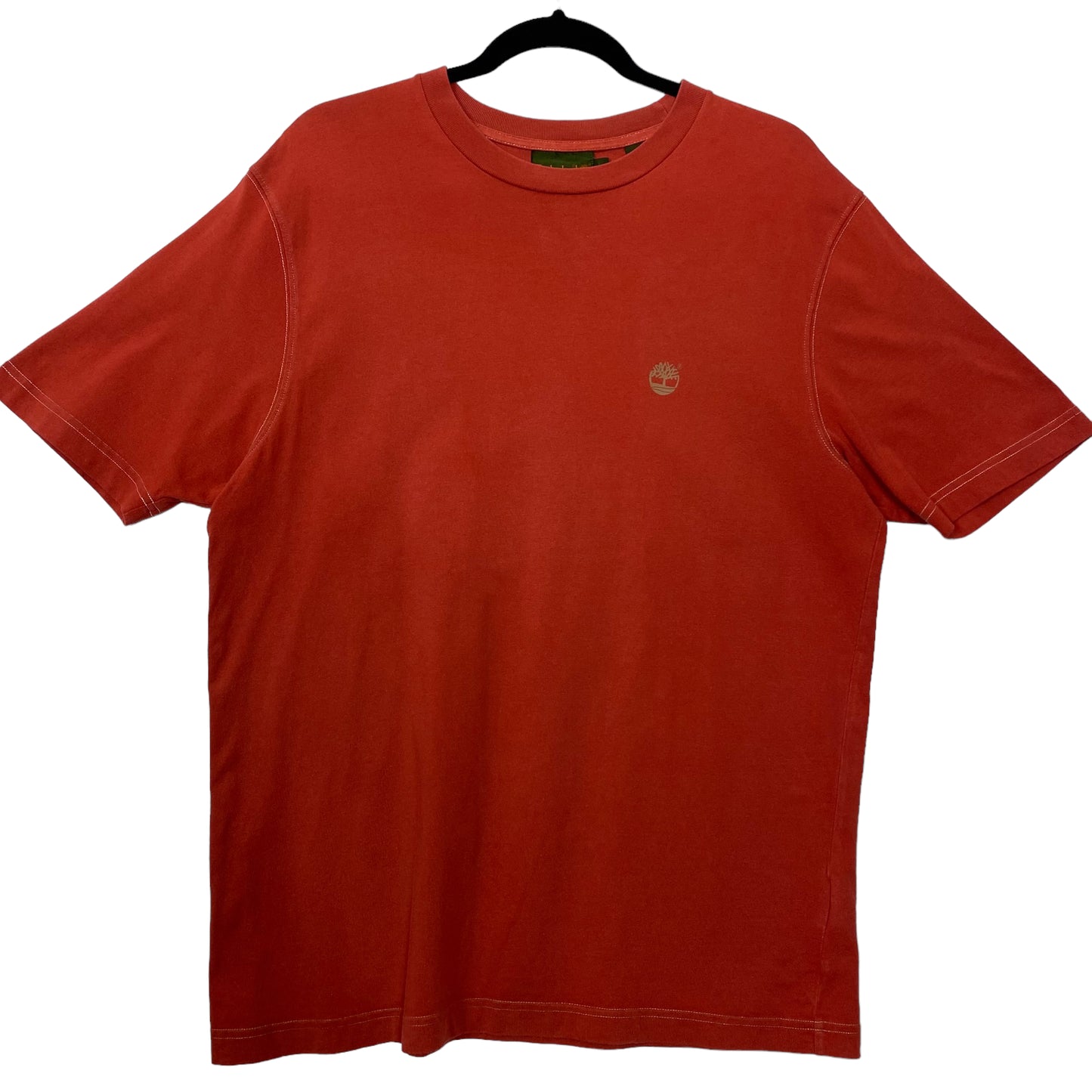 Timberland Clay Brown Back Graphic Cotton Tee Shirt Size M