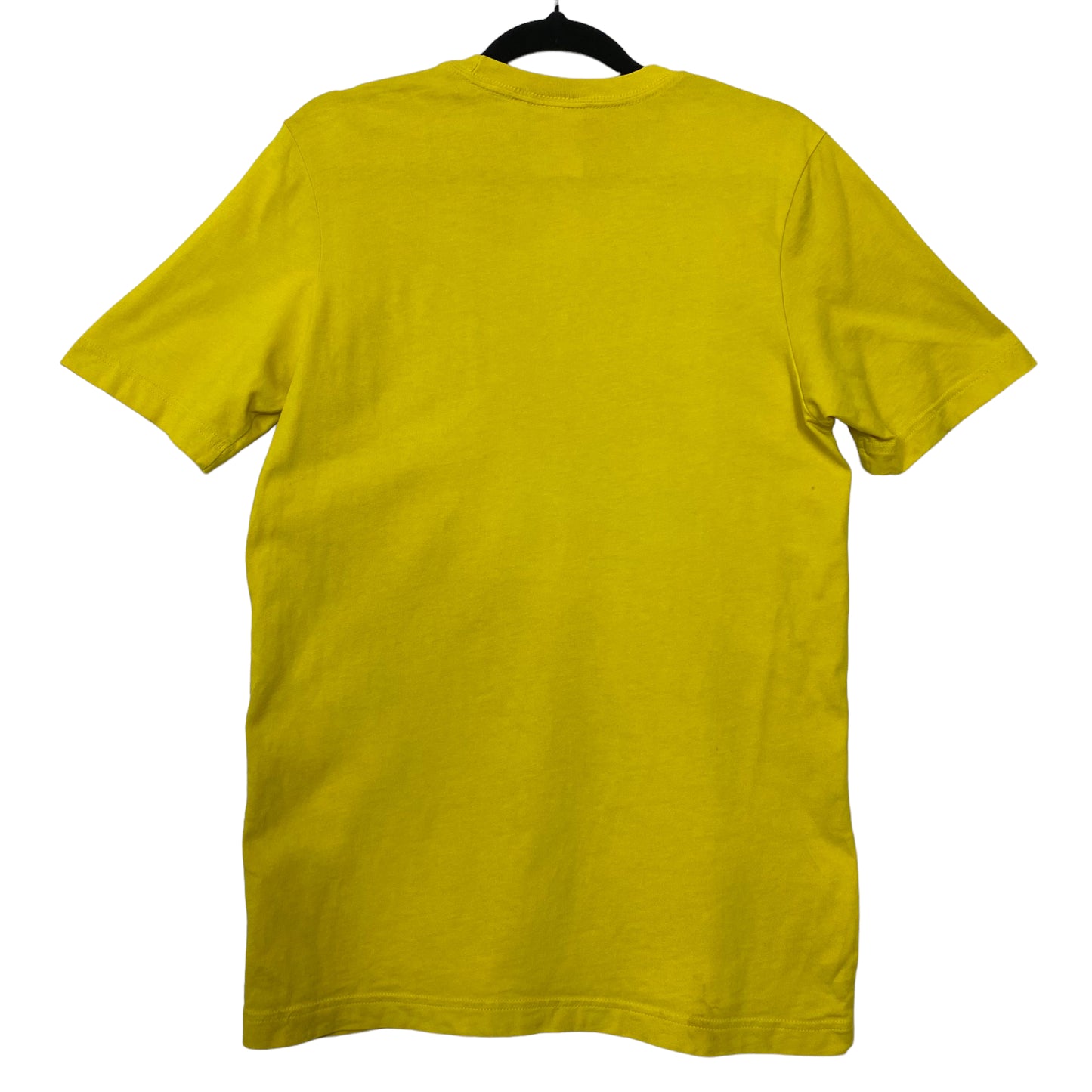 Adidas Bright Yellow Basic Embroidered Cotton Tee Shirt Size XS