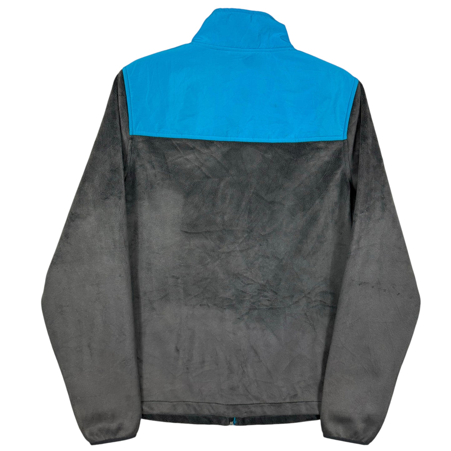 FILA Sport Womens Grey & Blue Fleece Hybrid Zip Jacket Size M