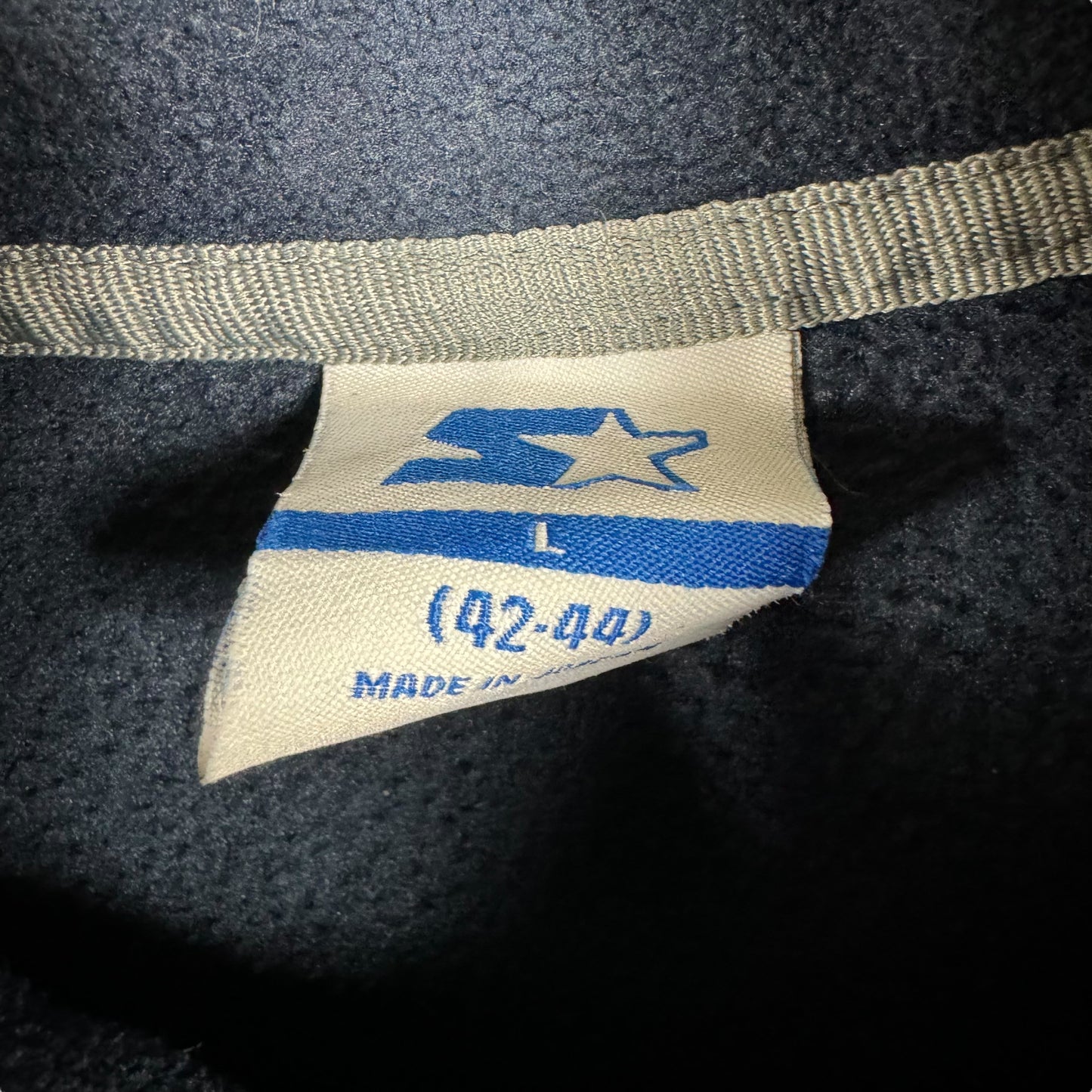 Starter Dark Blue Fleece Zip Jacket Size L