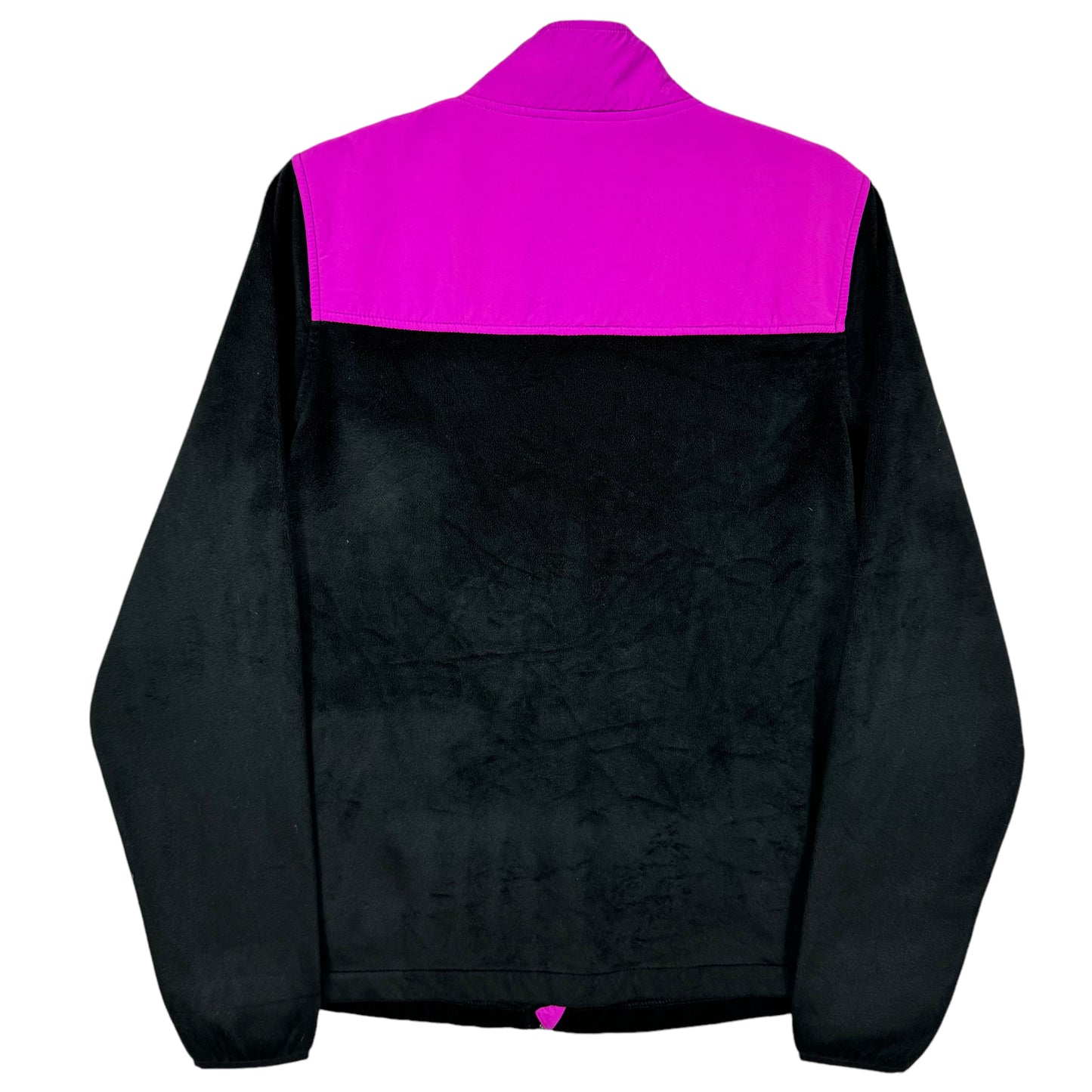 FILA Womens Black & Pink Fleece Hybrid Zip Jacket Size M