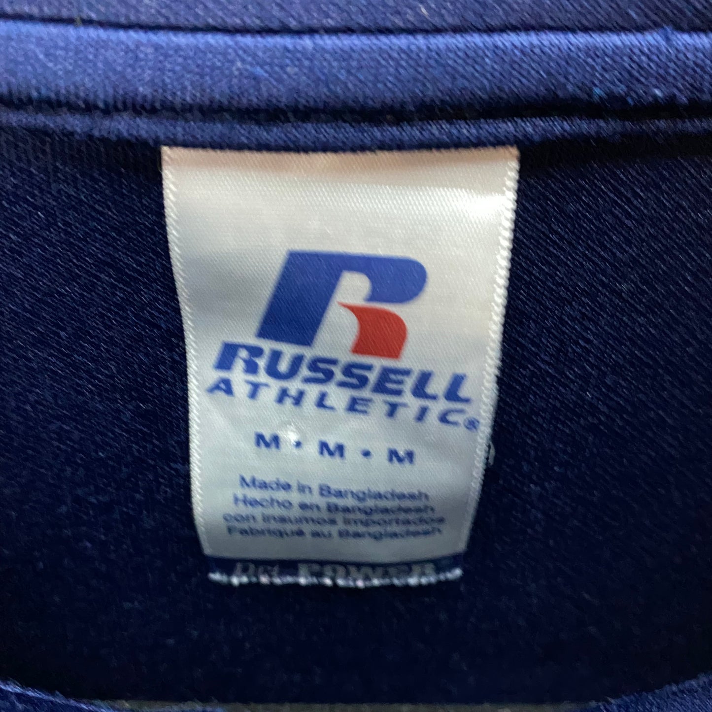 Vintage Russell Athletic 2000's Dark Blue Navy Football Track Jacket Size M