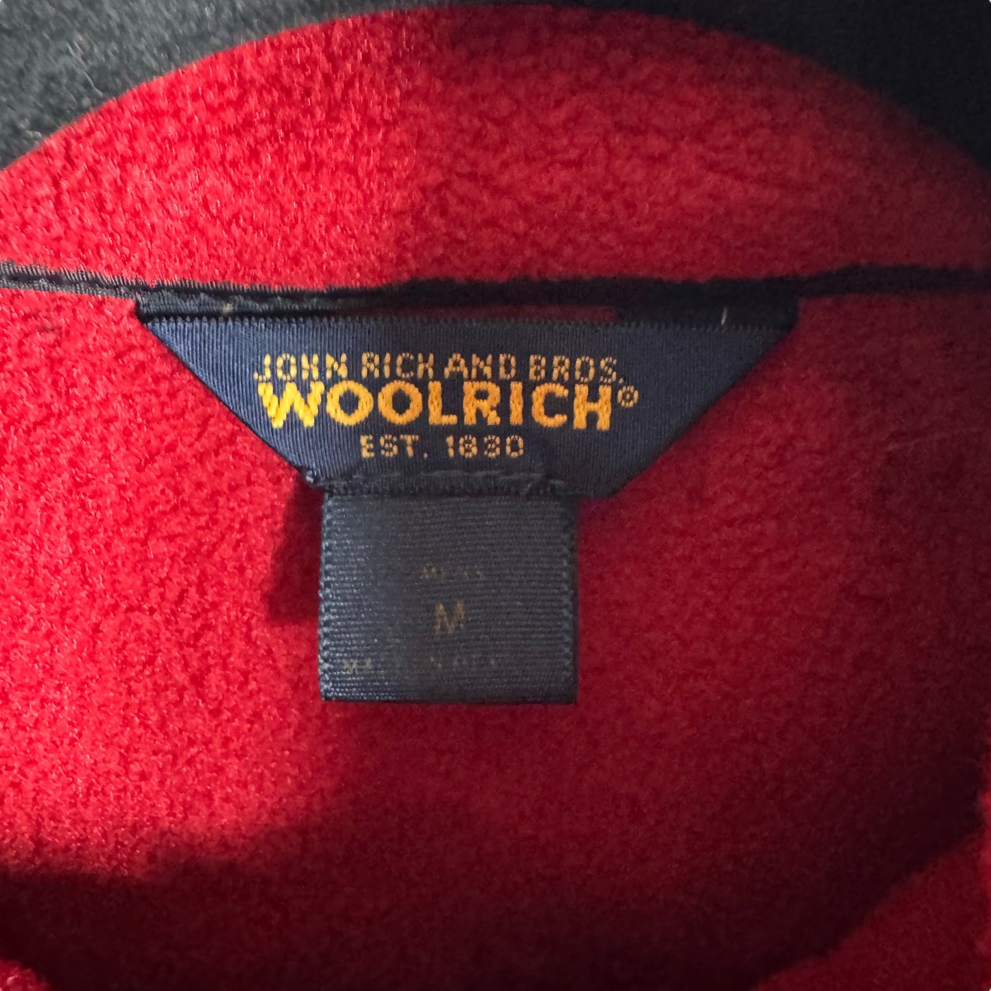 Vintage Woolrich 90's Red Fleece Gilet Vest Size M