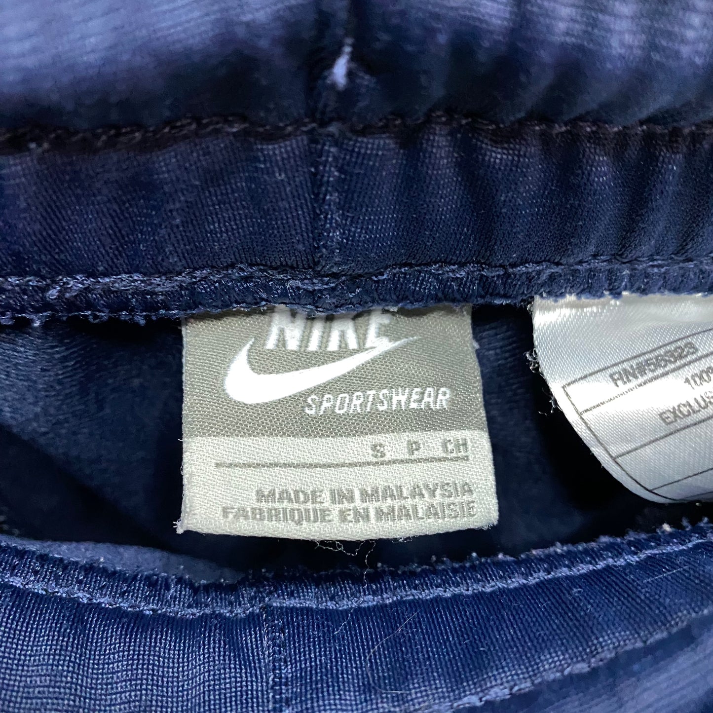 Vintage Nike 2000's Dark Blue Polyester Track Pant Bottoms Size S