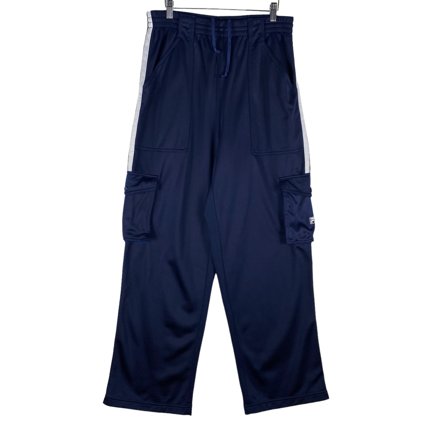 FILA Dark Blue Polyester Cargo Track Pant Bottoms Size L