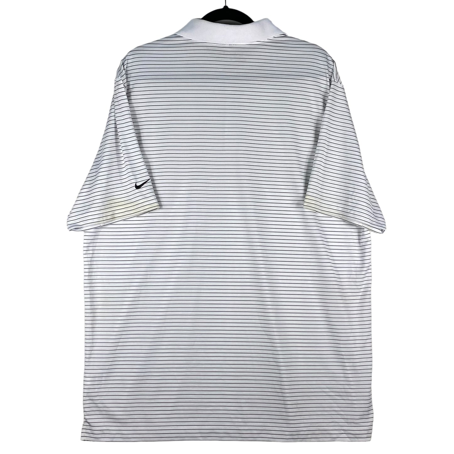 Nike Golf White Striped Active Sport Tee Shirt Size XL