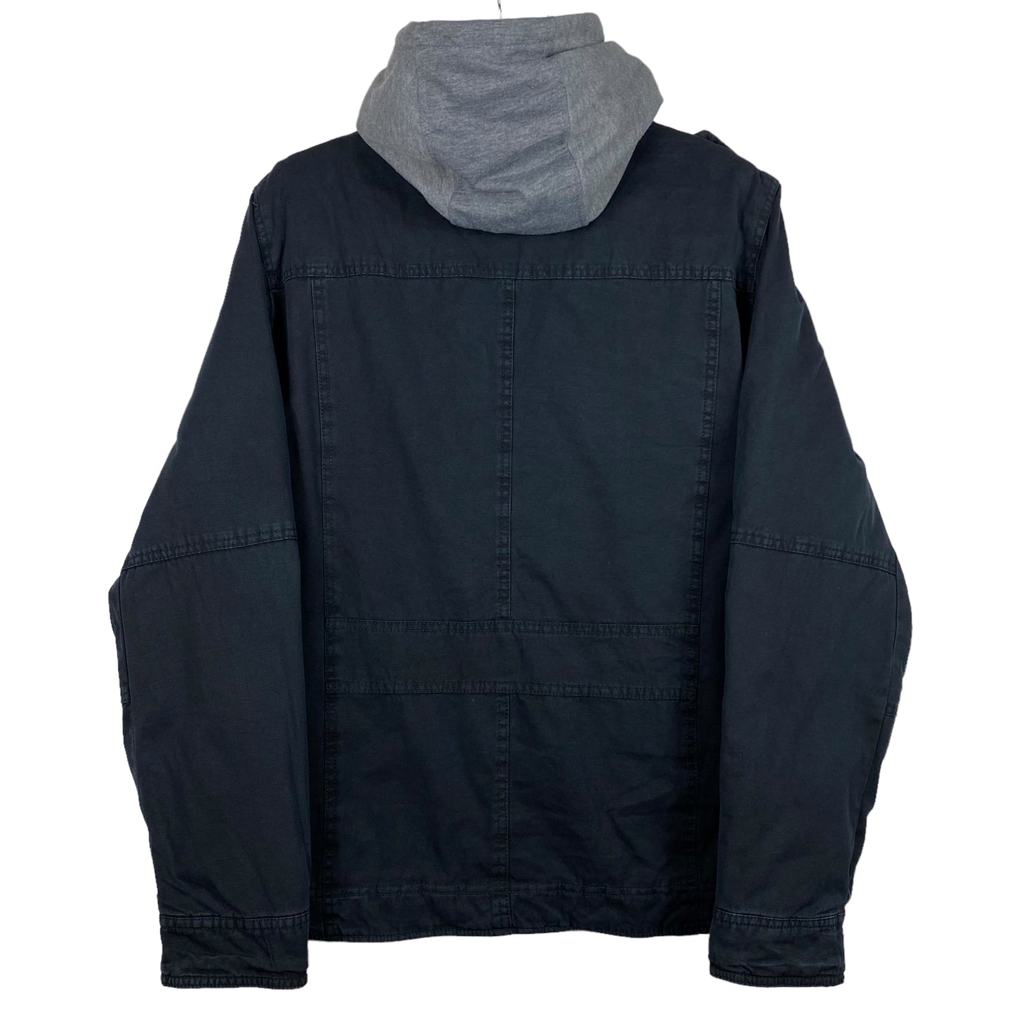 Levis Black Heavy Fleece Insulated Hooded Denim Jacket Size M