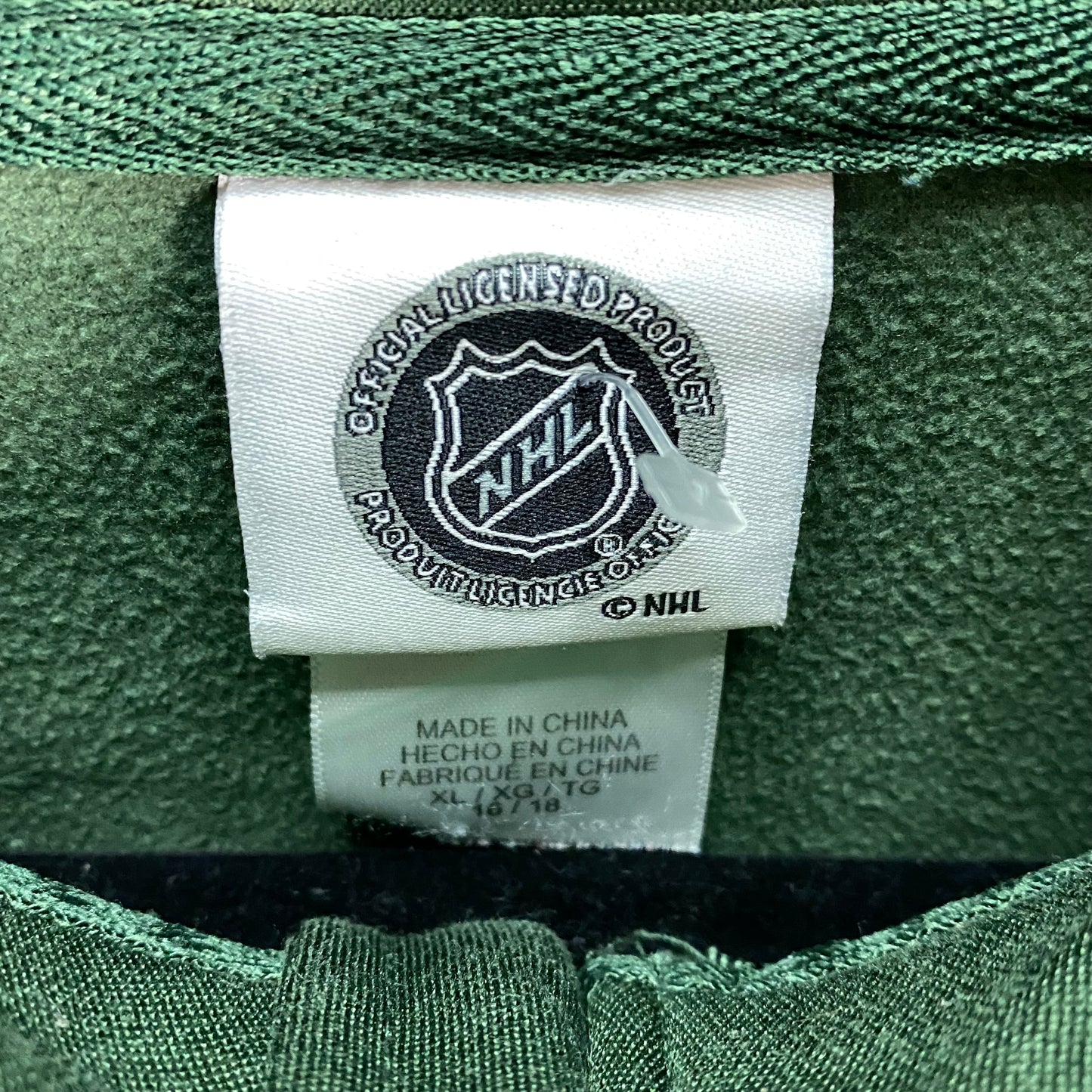 NHL Minnesota Wild Womens Green Polyester Track Top Zip Jacket Size XL