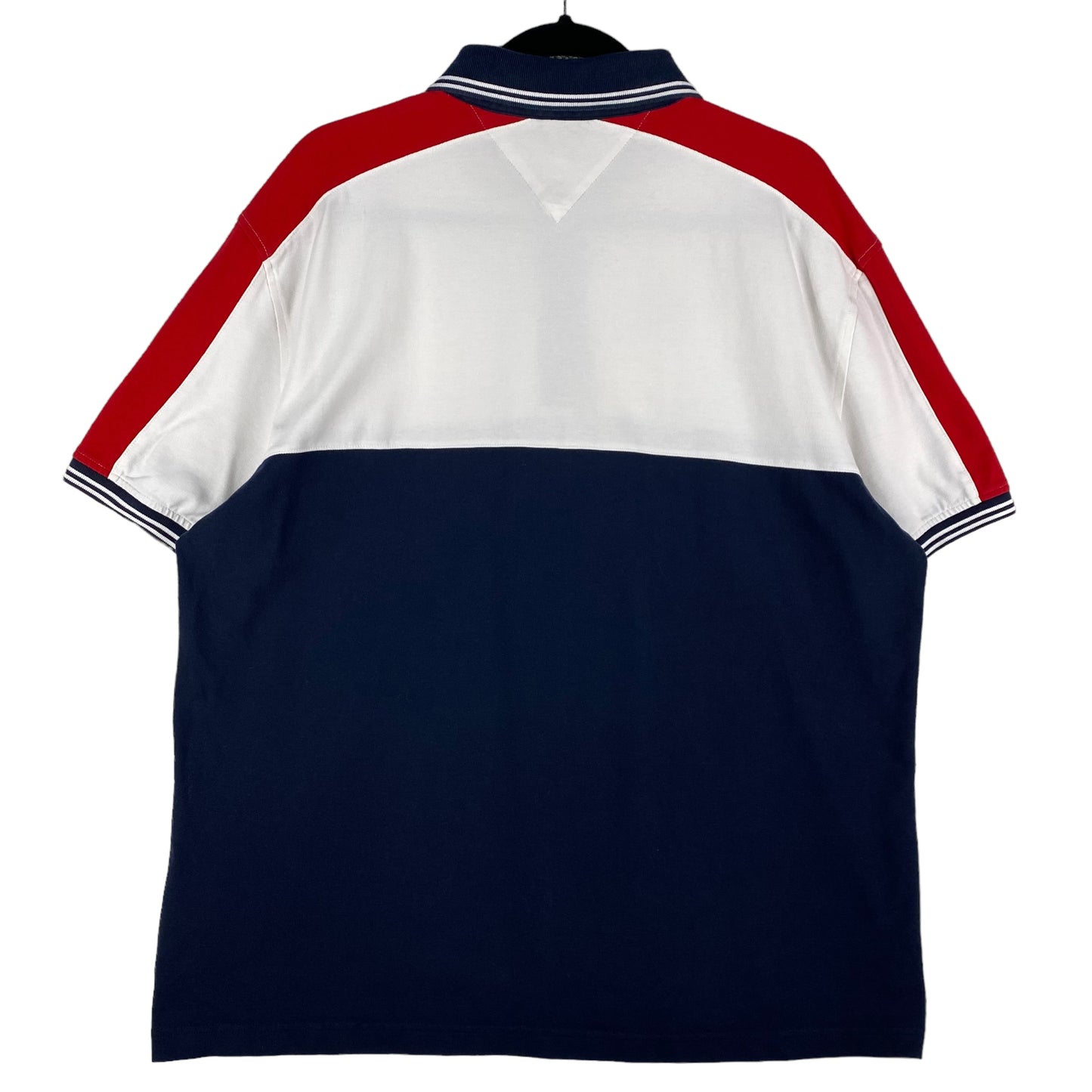 Tommy Hilfiger Blue White & Red Stretch Cotton Polo Shirt Size XL