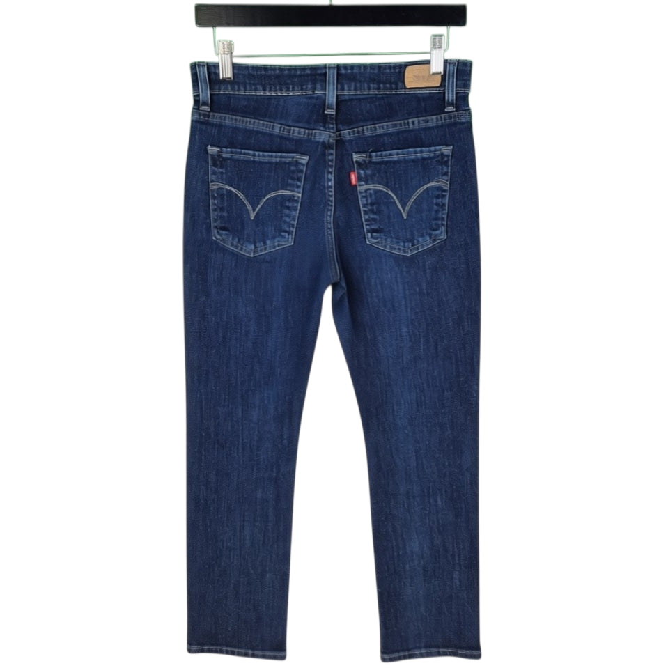 Levis Jeans Womens Dark Blue Mid Rise Skinny Denim W28