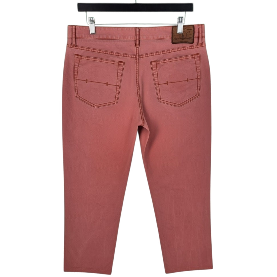 Polo Ralph Lauren Coral Pink Cropped Stretch Denim W34