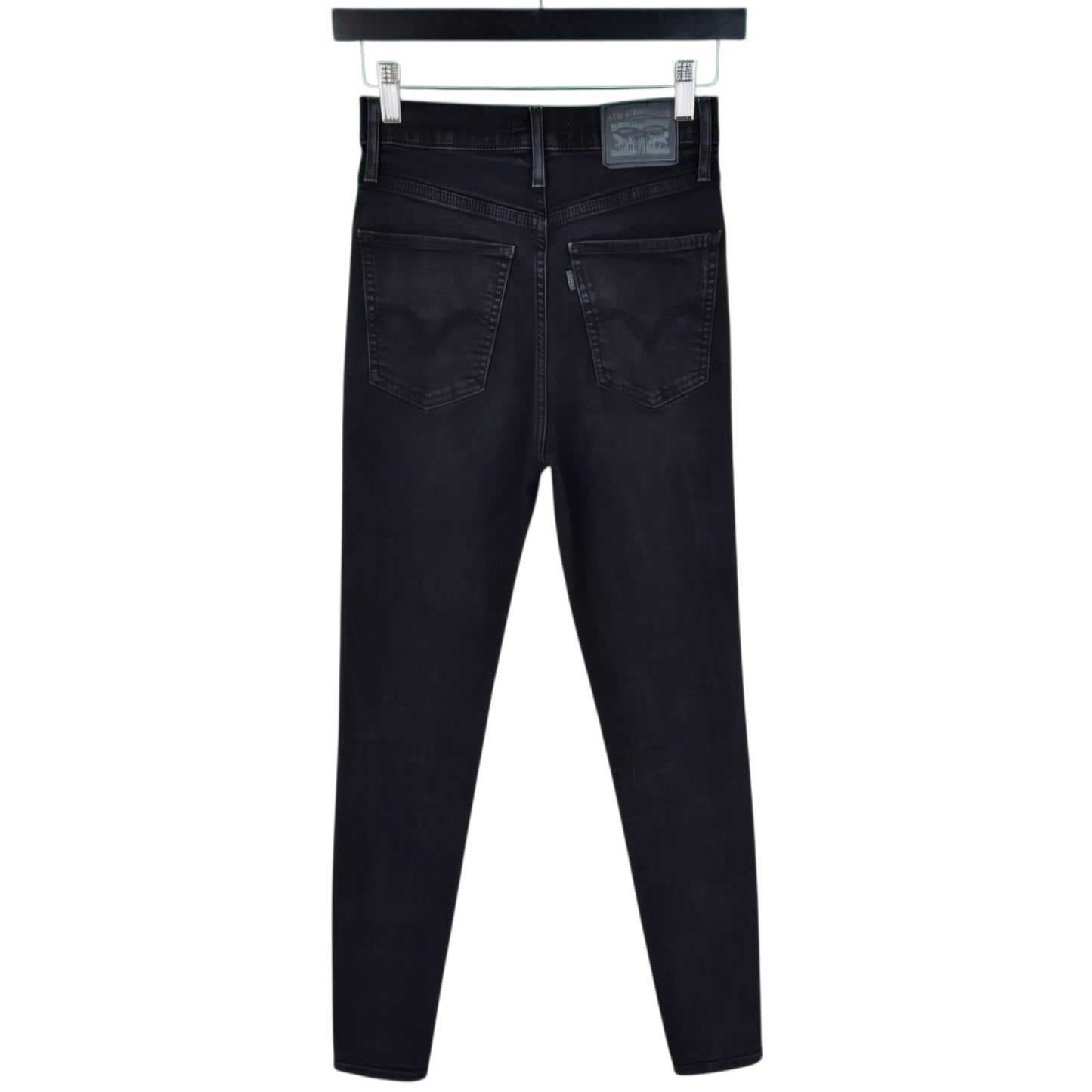 Levis Jeans Womens Black Mile High Super Skinny Denim W24