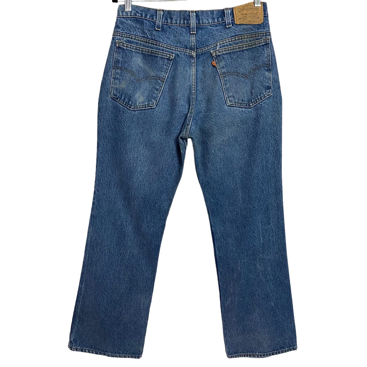 Vintage Levis 80's Blue Orange Tab Bootcut Denim Pant Bottoms W34