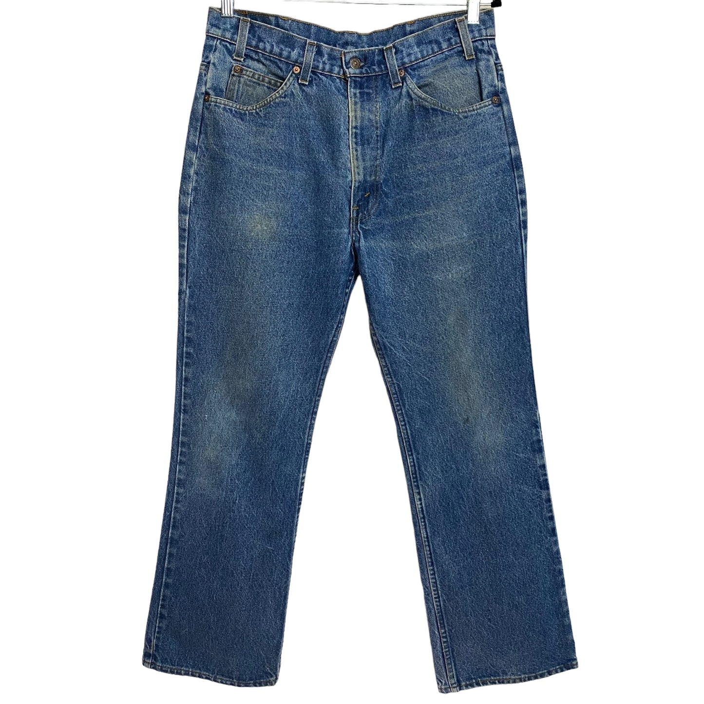 Vintage Levis 80's Blue Orange Tab Bootcut Denim Pant Bottoms W34