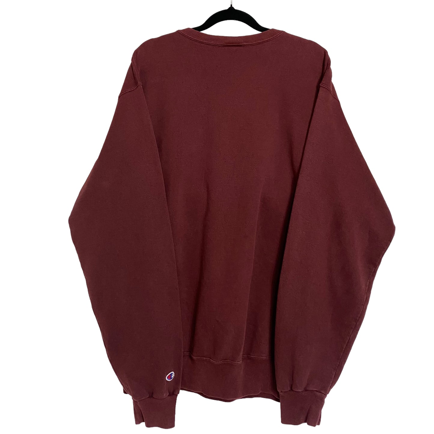 Vintage Champion 90's Maroon Brown Embroidered Sweater Size L