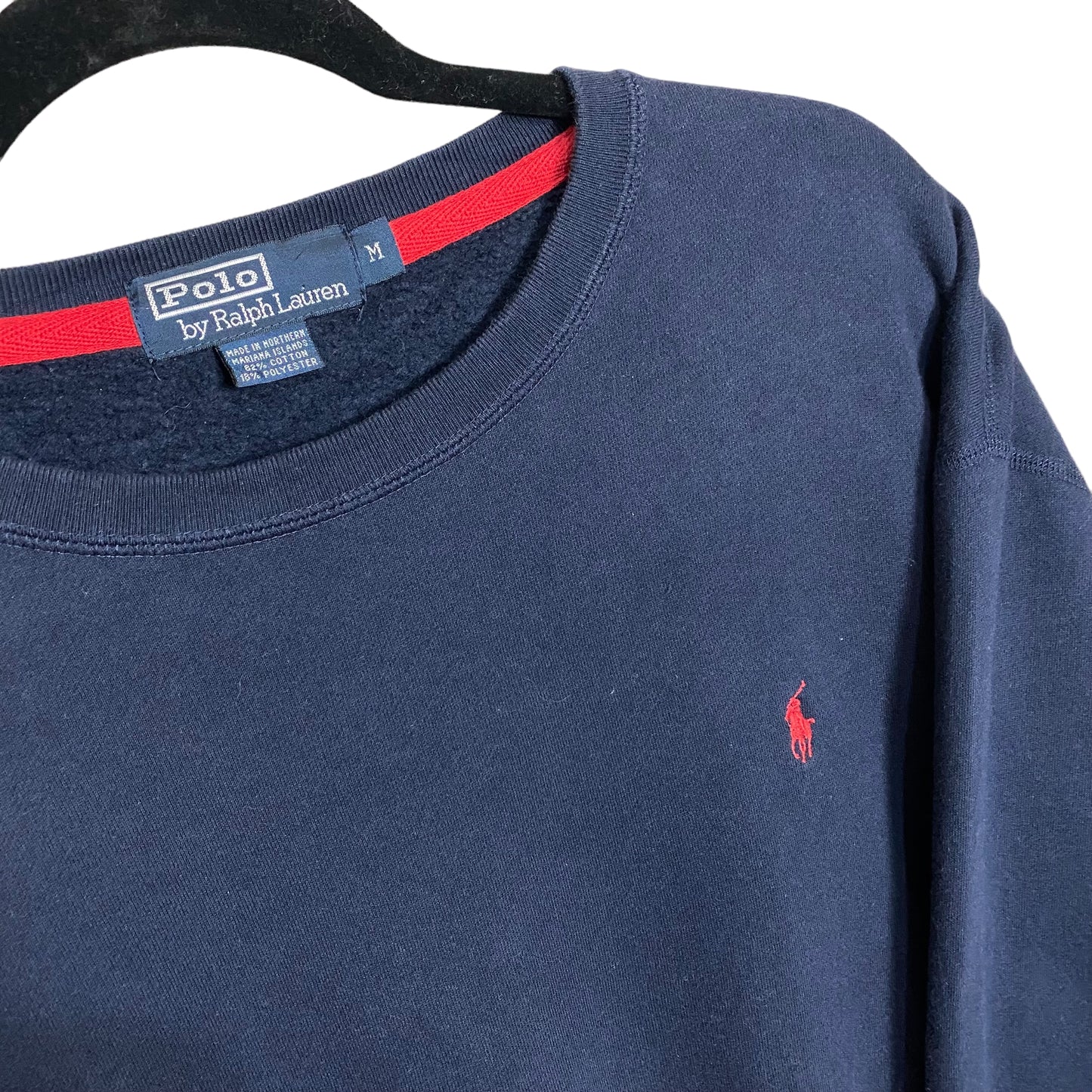 Vintage Polo Ralph Lauren 90's Dark Blue Oversized Sweater Size M