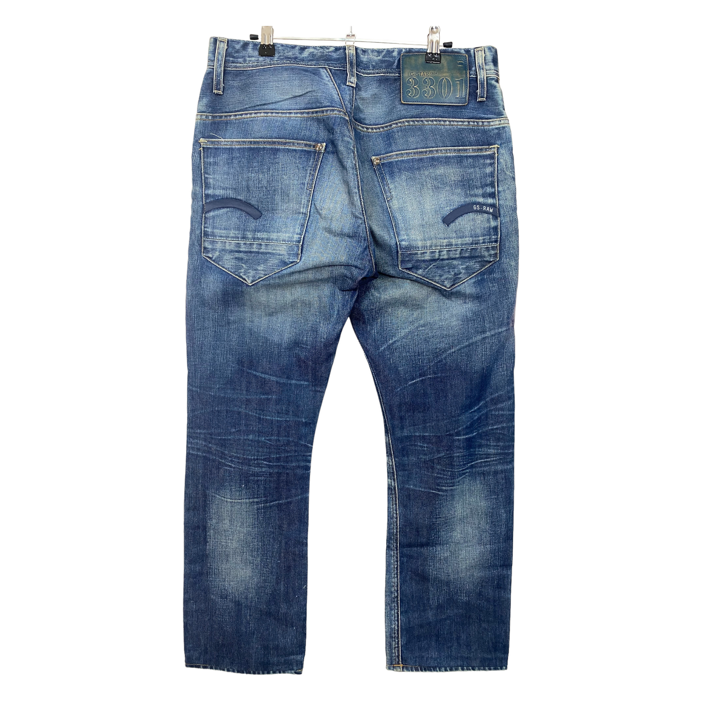 G-Star Jeans Blue Regular Straight Denim Pant Bottoms W33 55exchange
