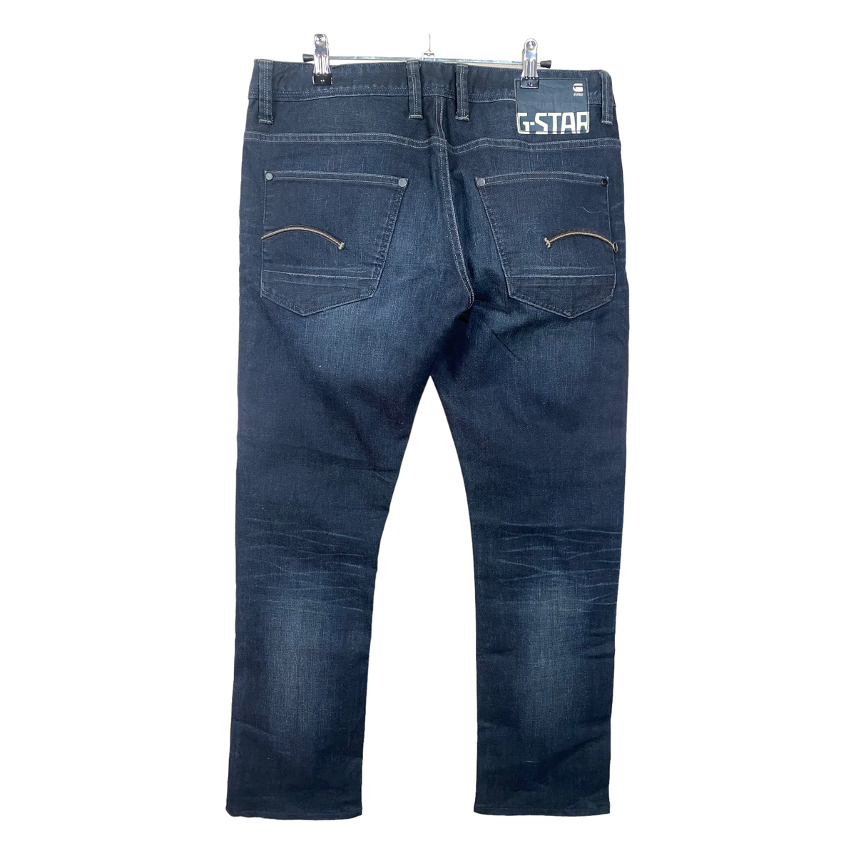 G-Star Jeans Dark Blue Black Slim Straight Denim Pant Bottoms W34 55exchange