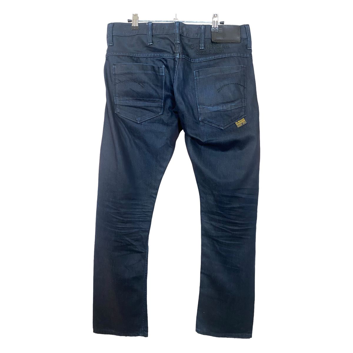 Vintage G-Star Jeans Black Dark Blue Regular Straight Denim Pant Bottoms W34 55exchange