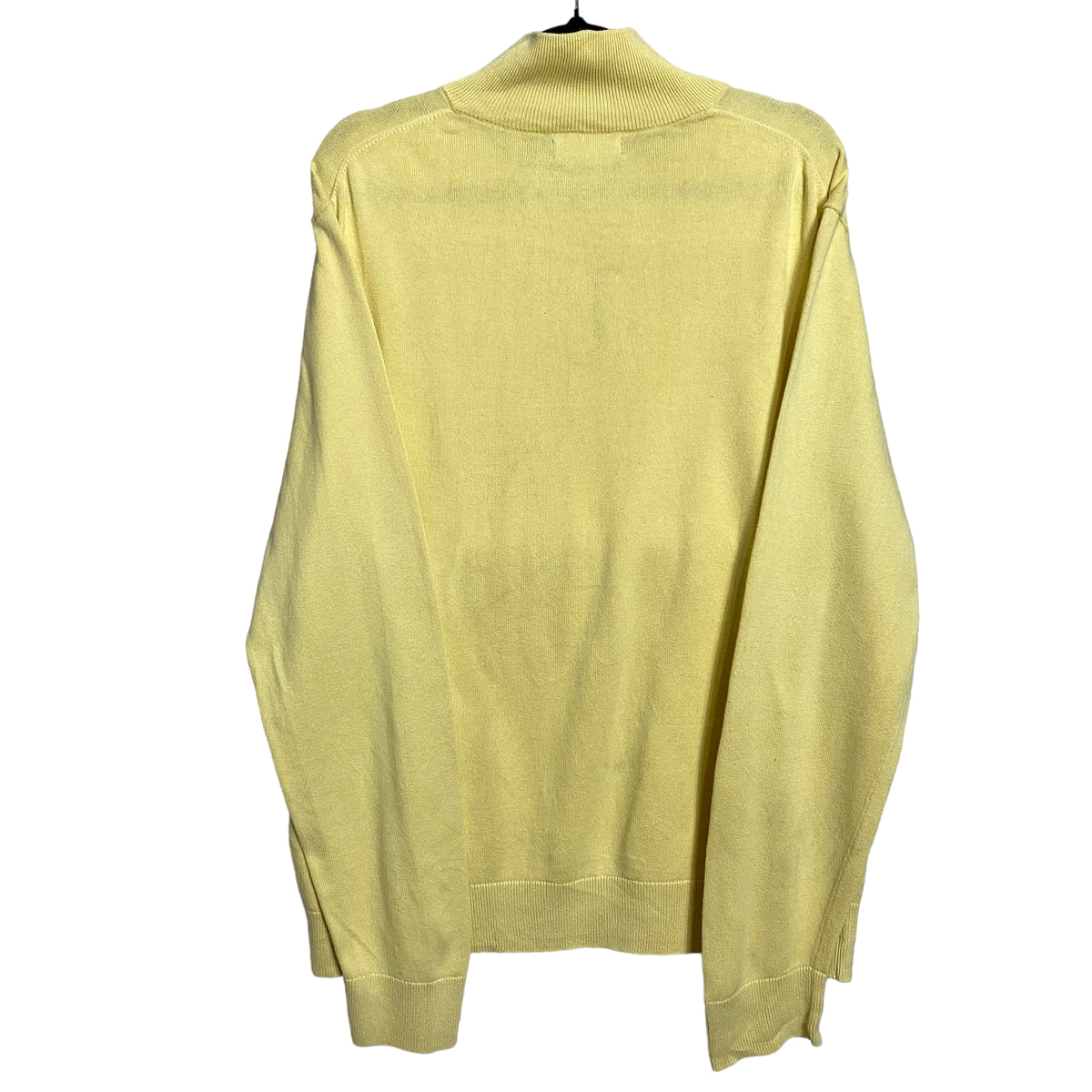 Nautica Light Yellow Quarter Zip Pullover Knit Sweater Size M