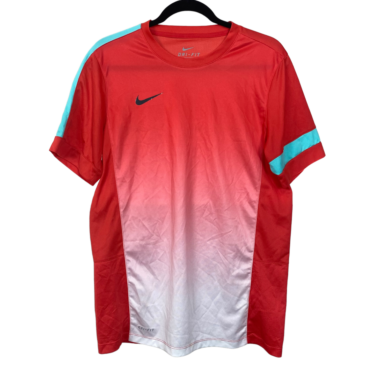 Nike Dri-Fit Red & White Active Tee Shirt Top Size M