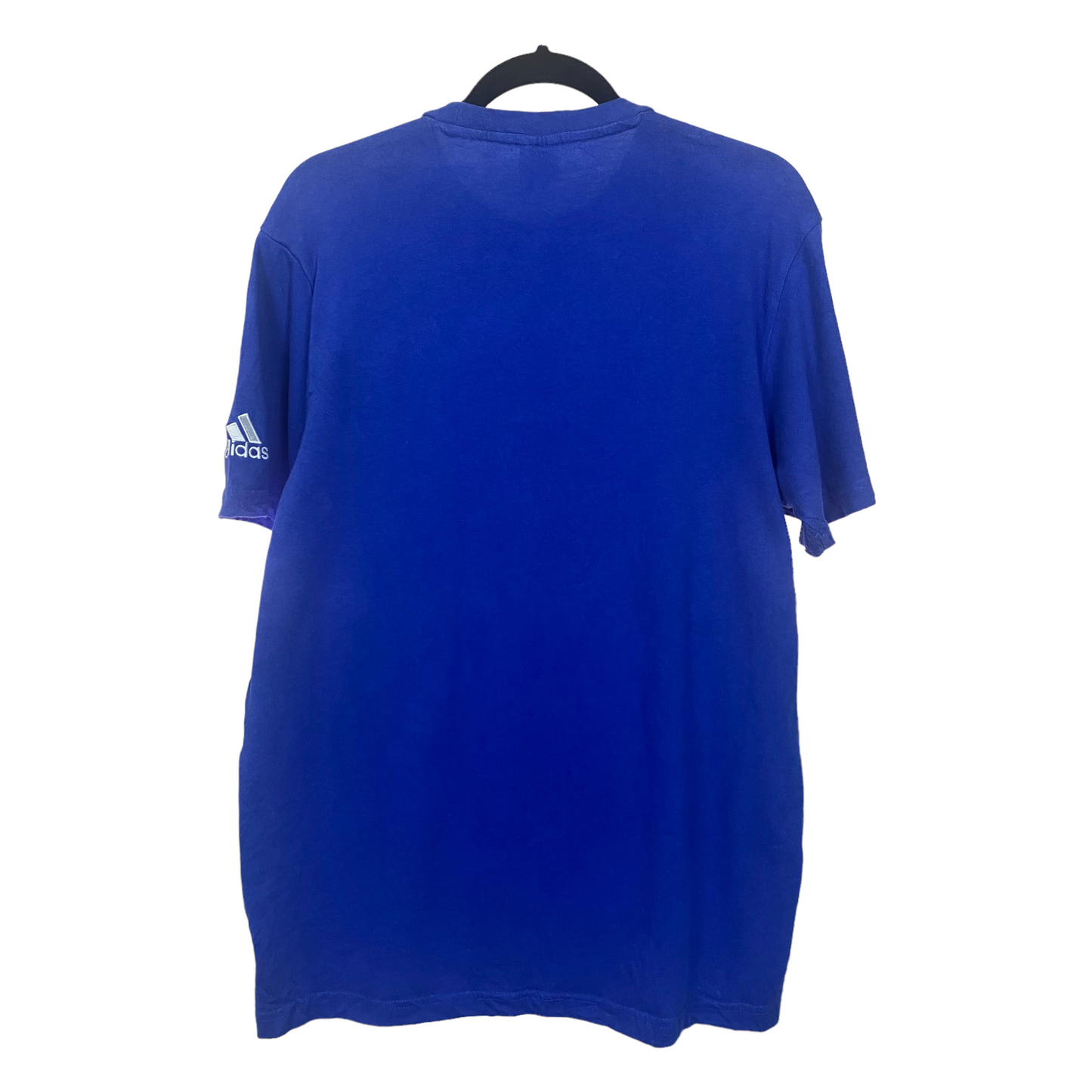 Vintage Adidas Blue White Logo Graphic Short Sleeve Tee Shirt Top M C110 L74