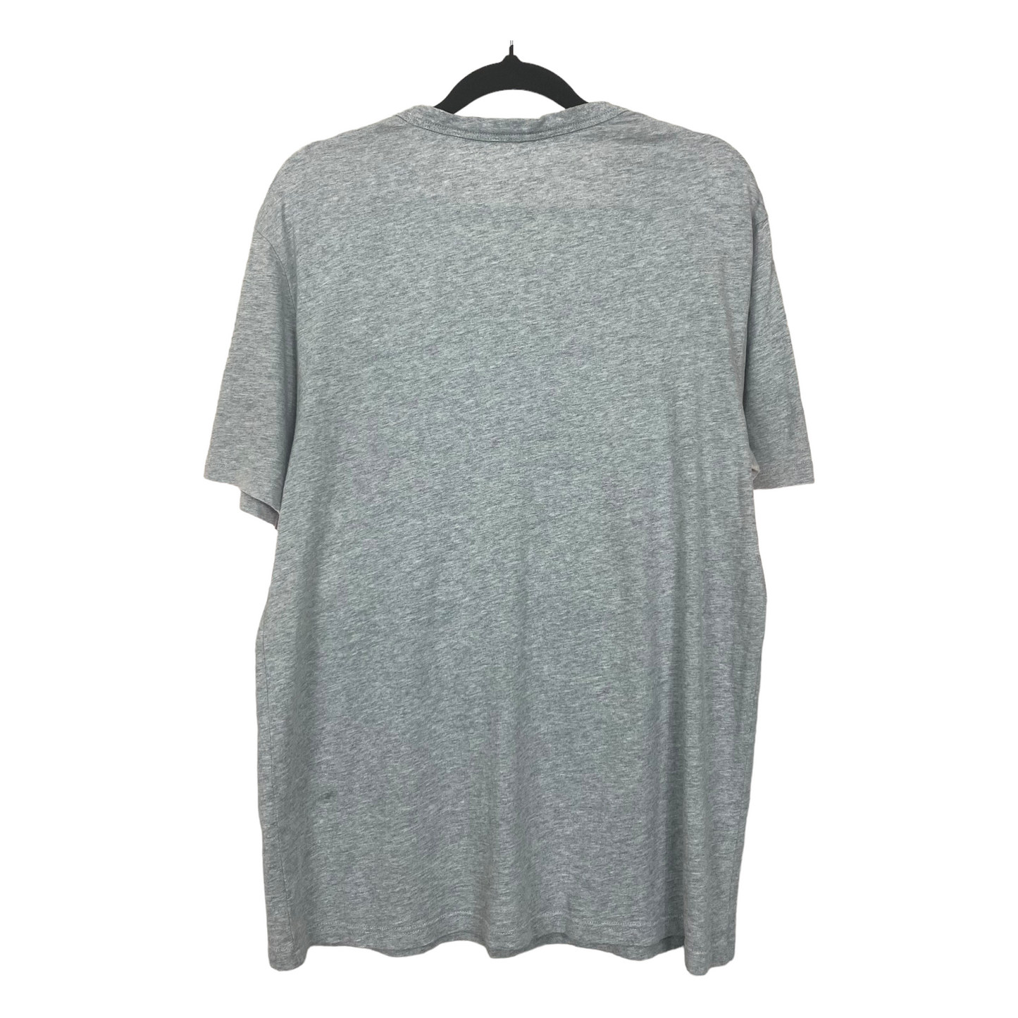 Champion Light Grey Black Logo Graphic Short Sleeve Tee Shirt Top S C100 L70