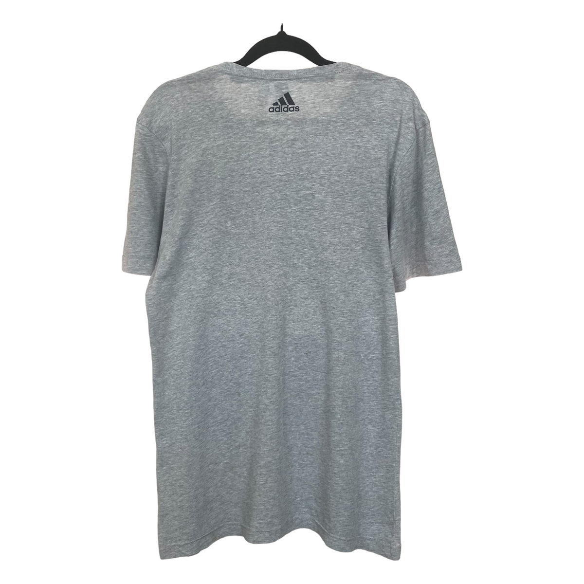 Adidas Light Grey Green Logo Graphic Short Sleeve Tee Shirt Top S C92 L72 55exchange