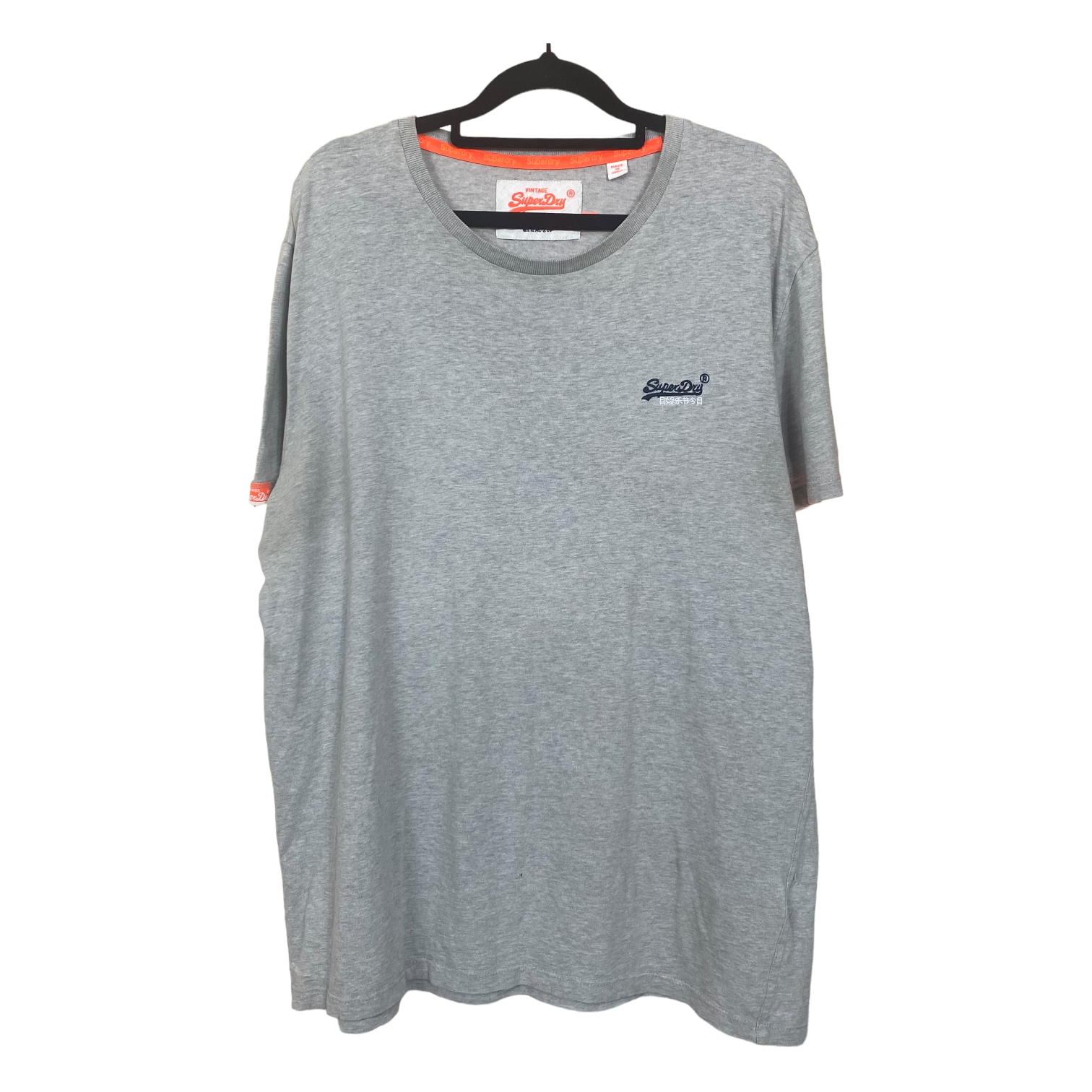 Superdry Light Grey Black Logo Graphic Short Sleeve Tee Shirt Top XL C116 L72 55exchange