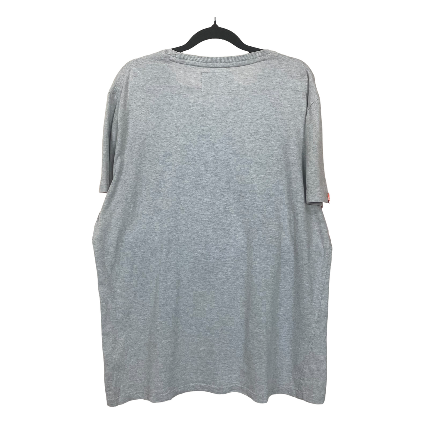 Superdry Light Grey Black Logo Graphic Short Sleeve Tee Shirt Top XL C116 L72 55exchange