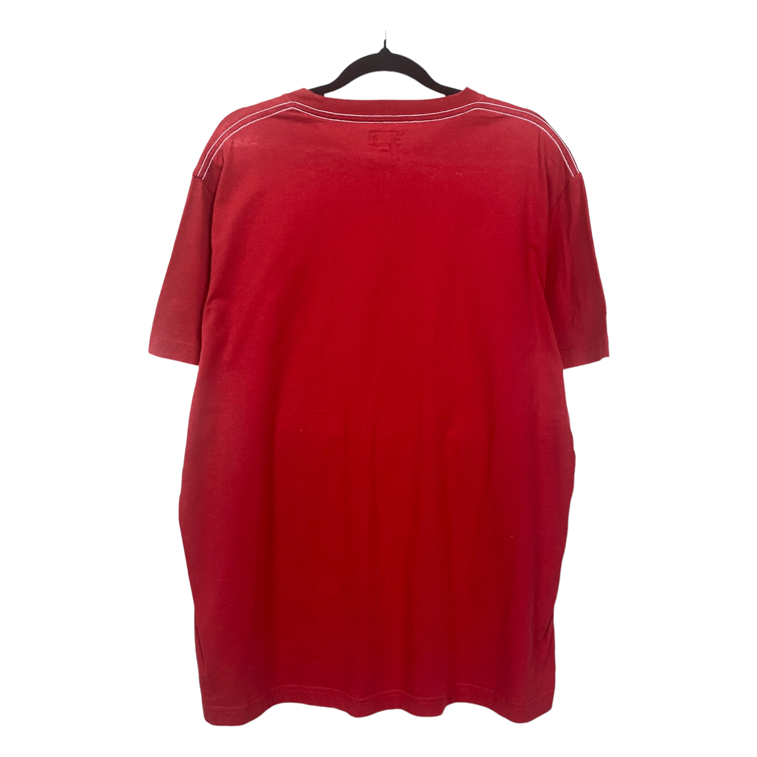 Jag Jeans Red Black White Logo Graphic Short Sleeve Tee Shirt Top L C112 C70 55exchange