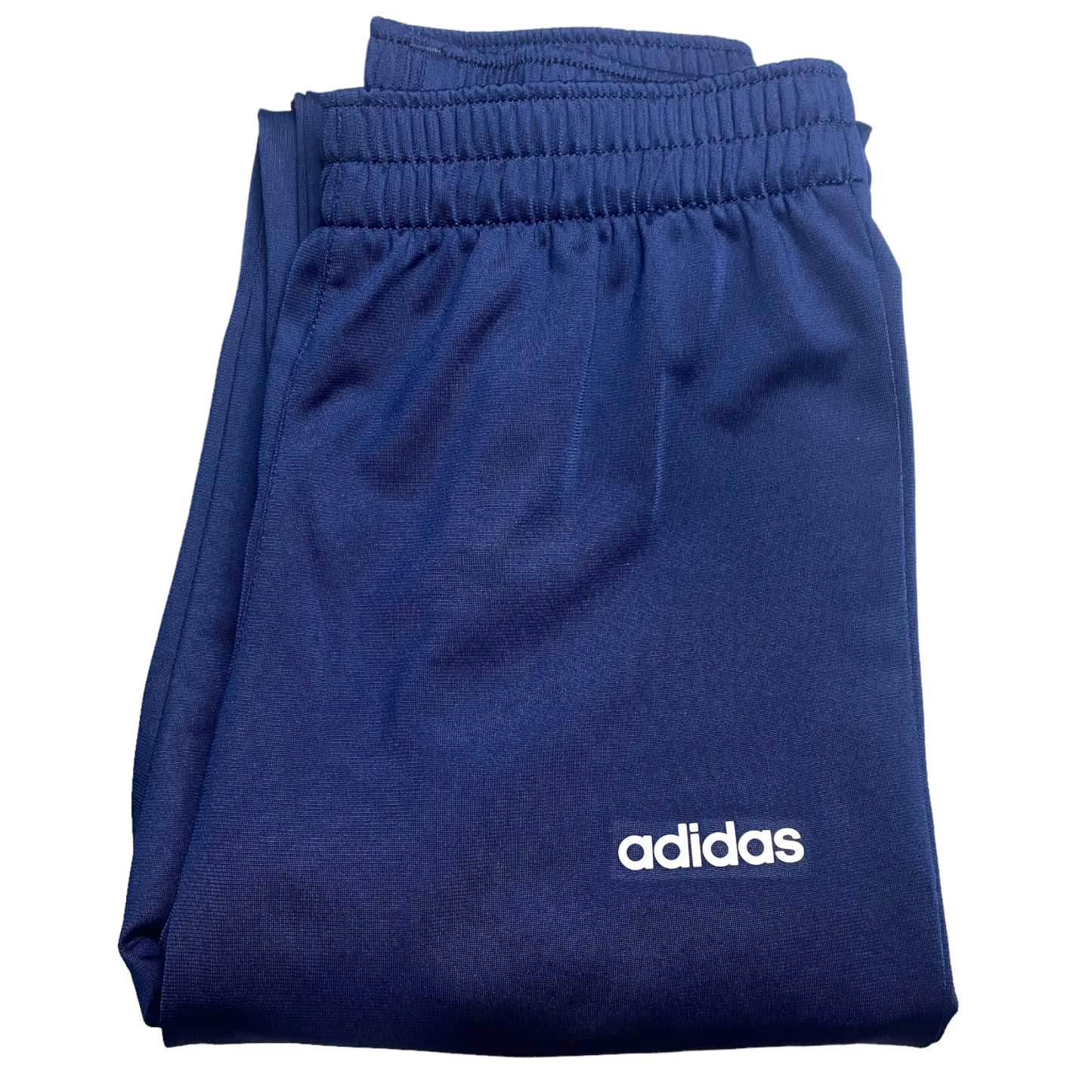 Adidas Dark Navy Blue White Logo Cuffed Track Pant Bottoms 11-12YRS W22