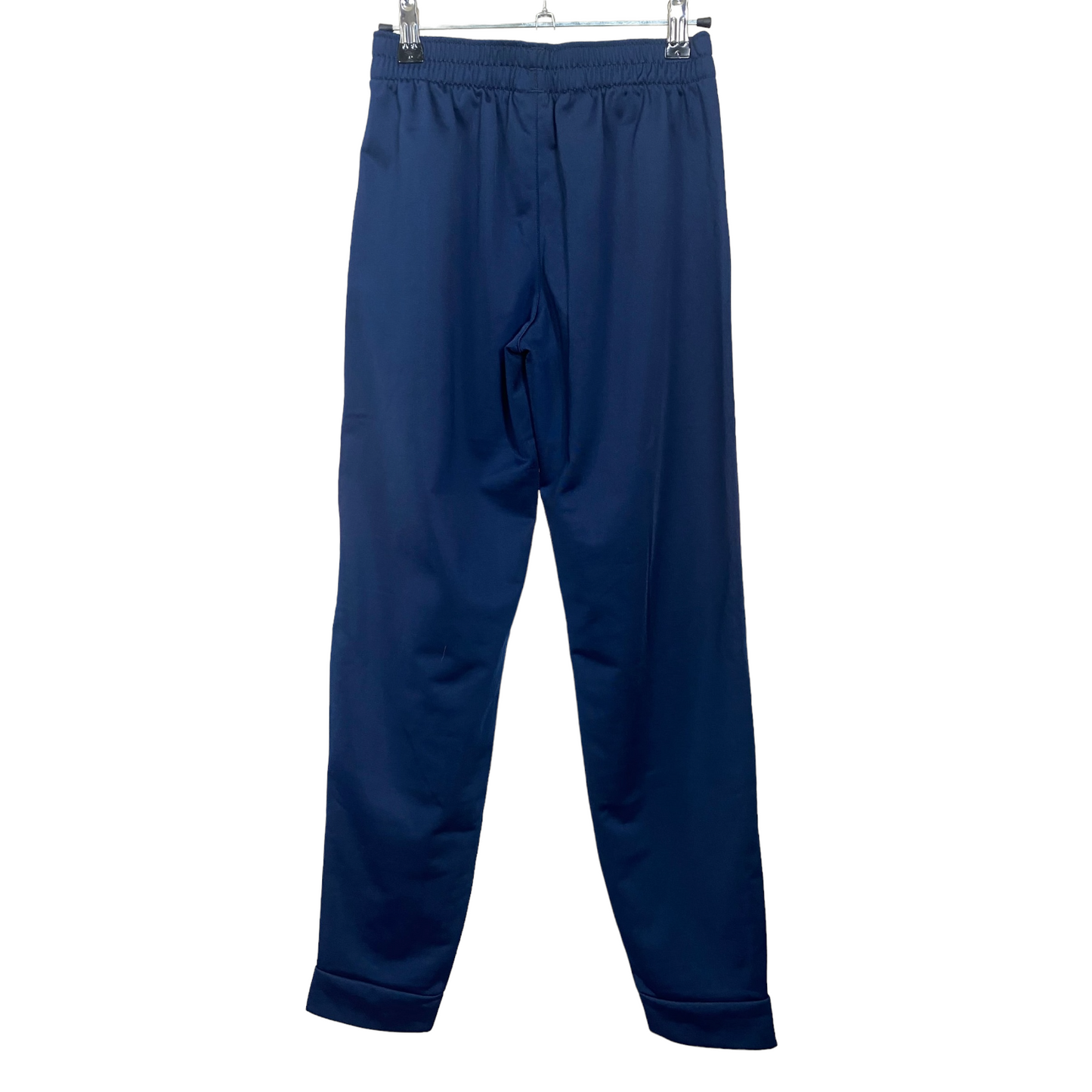 Adidas Dark Navy Blue White Logo Cuffed Track Pant Bottoms 11-12YRS W22