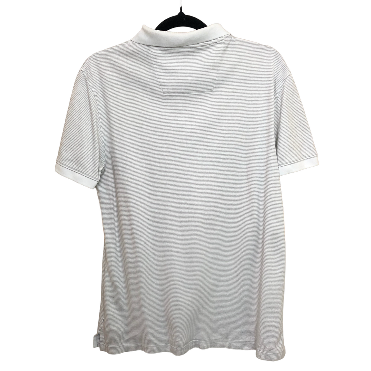 Calvin Klein White Striped Liquid Touch Polo Shirt Top Size S C95 L63 55exchange