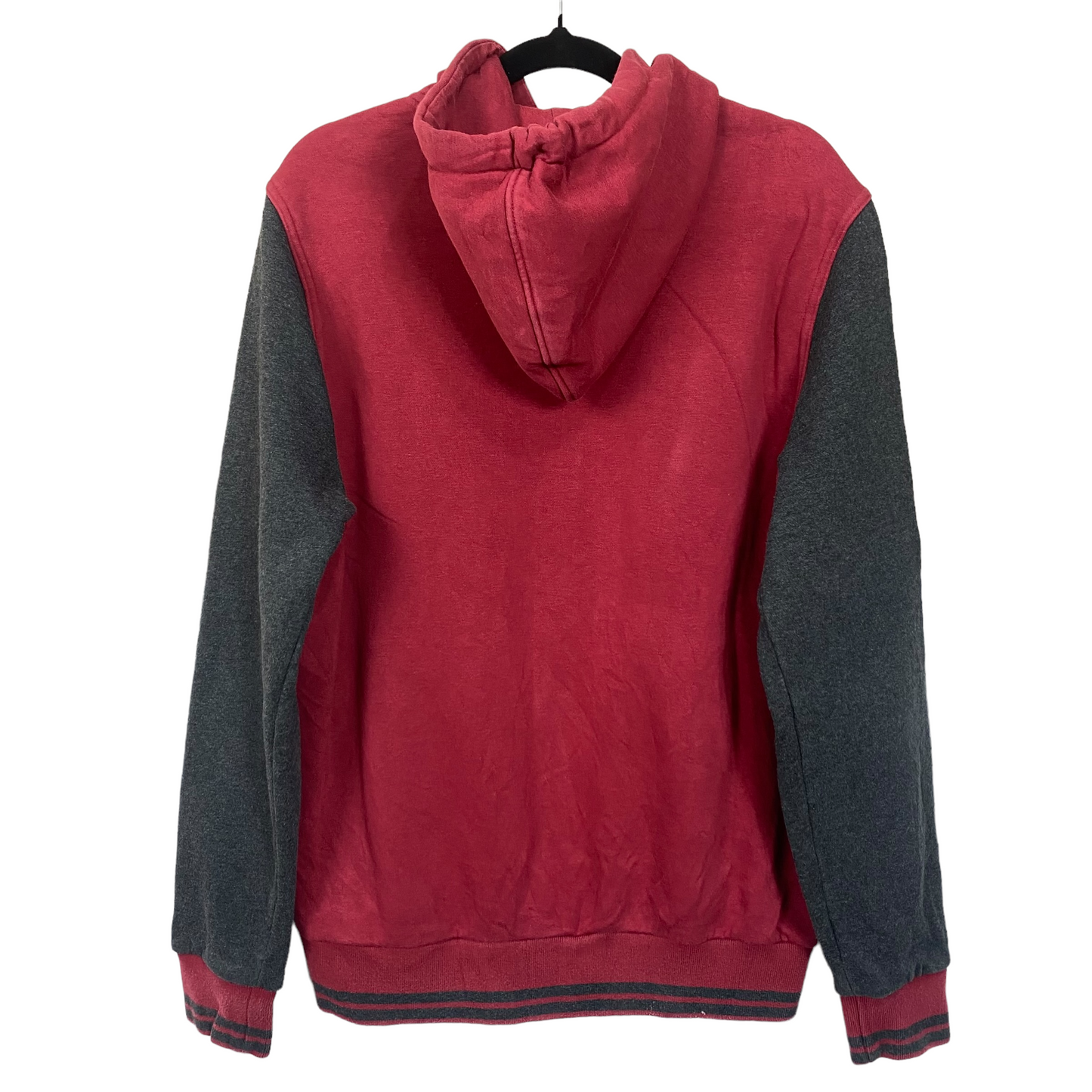 Puma Red & Grey Fleece Hooded Track Top Jacket Size S