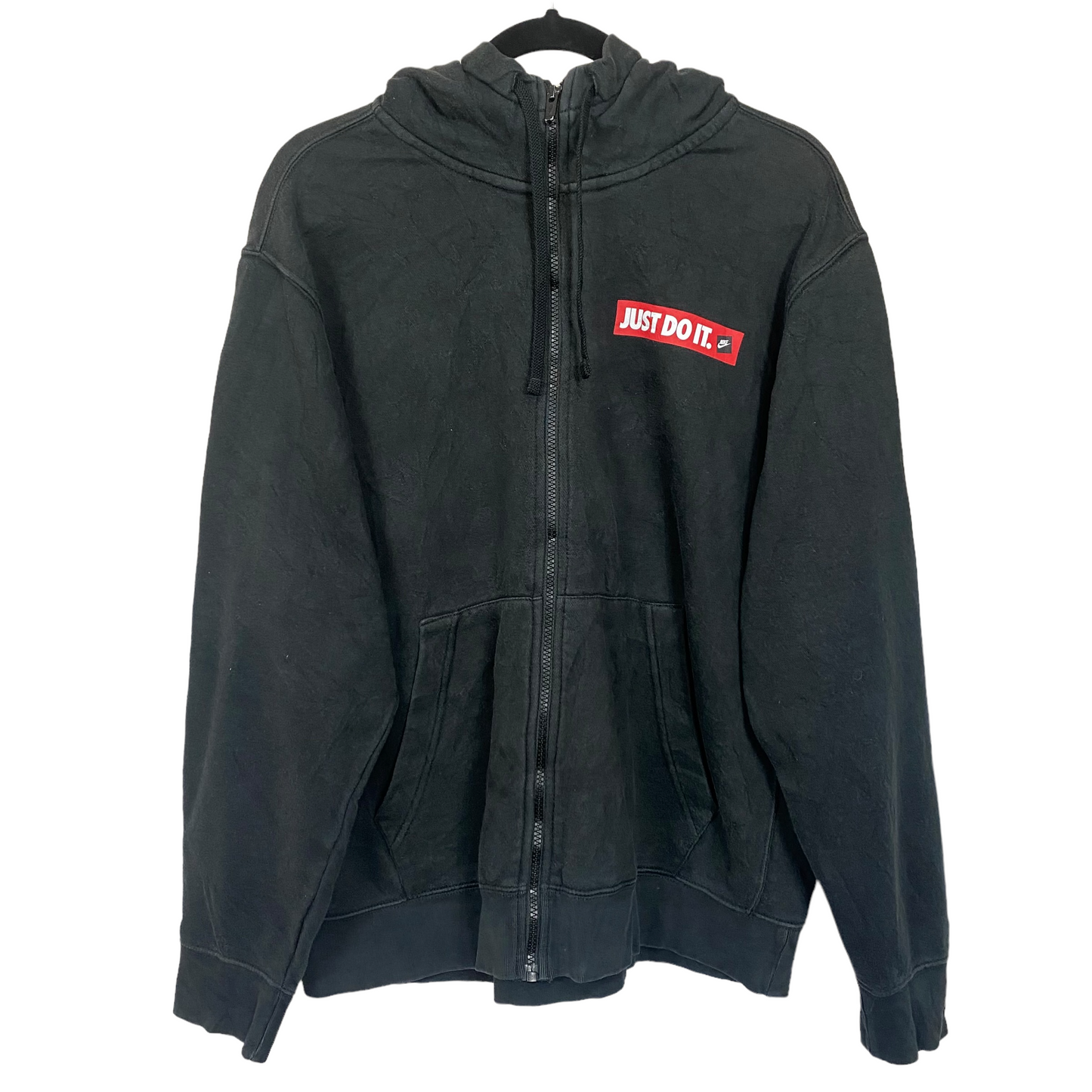 Nike JDI Black Fleece Hooded Track Top Jacket Size L