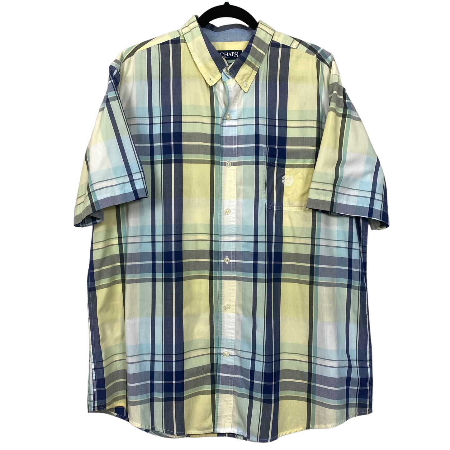 Polo Ralph Lauren Chaps Yellow Short Sleeve Button Shirt Size XL