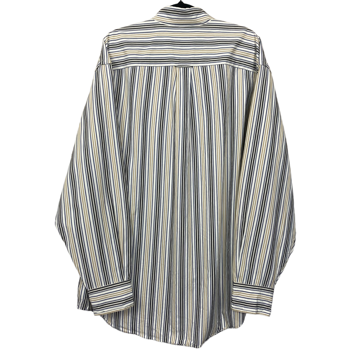 Vintage Nautica Light Brown Long Sleeve Striped Button Shirt Size L