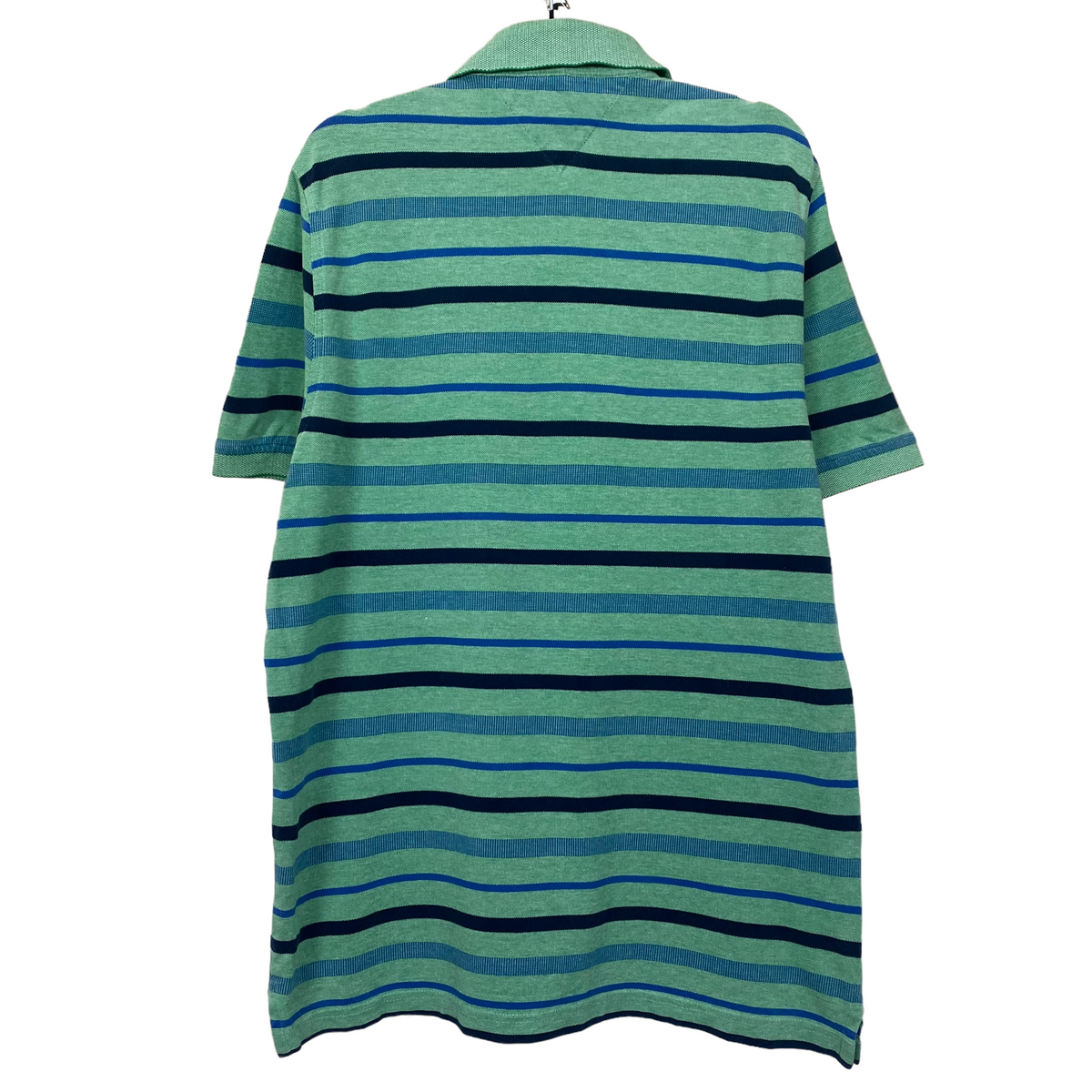 Tommy Hilfiger Green Striped Slim Polo Shirt Top Size L