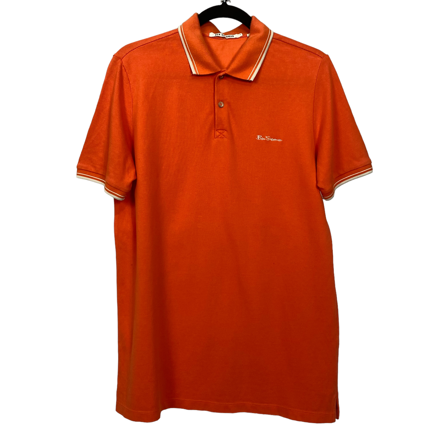 Ben Sherman Orange Slim Polo Shirt Top Size M